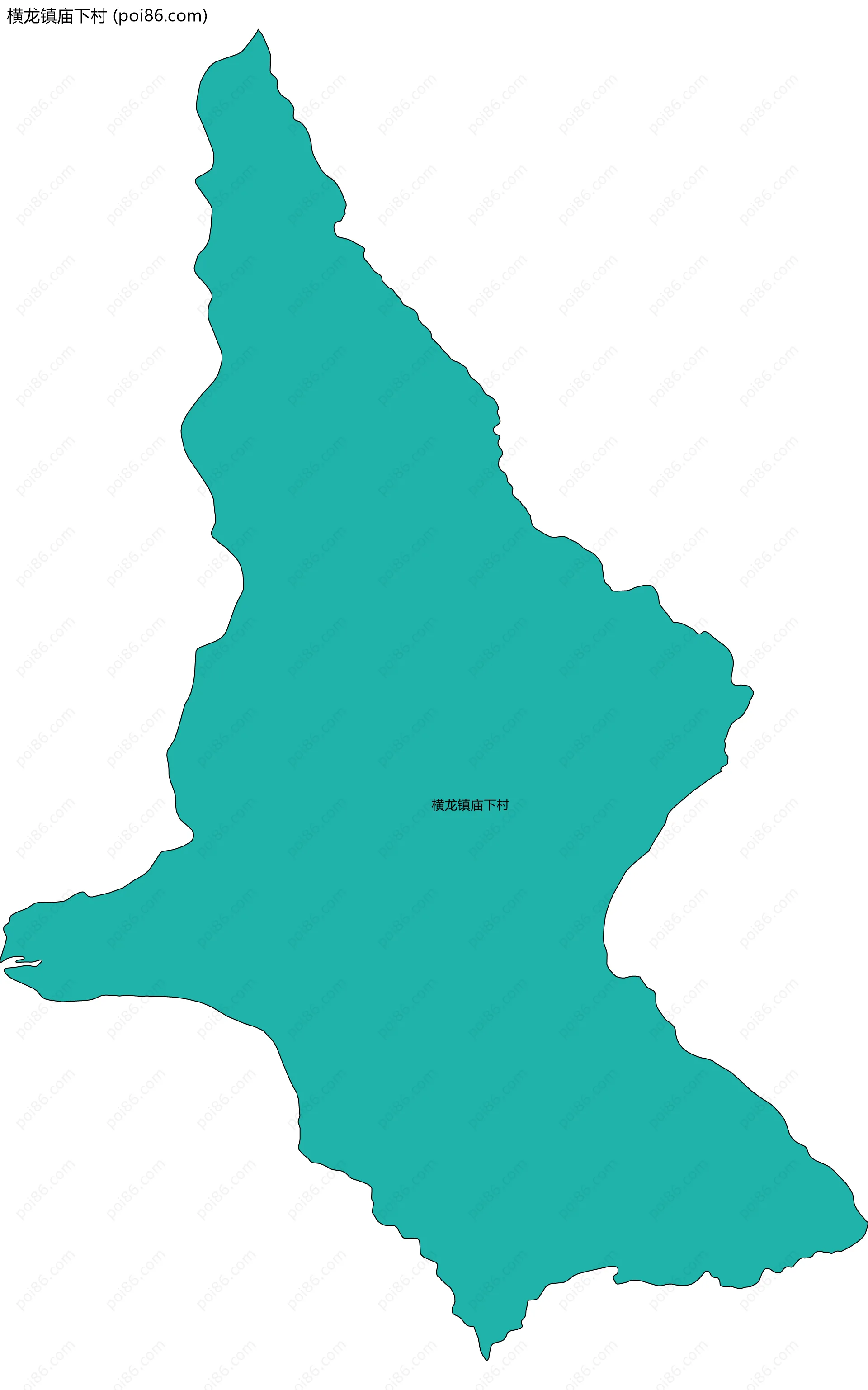 横龙镇庙下村边界地图