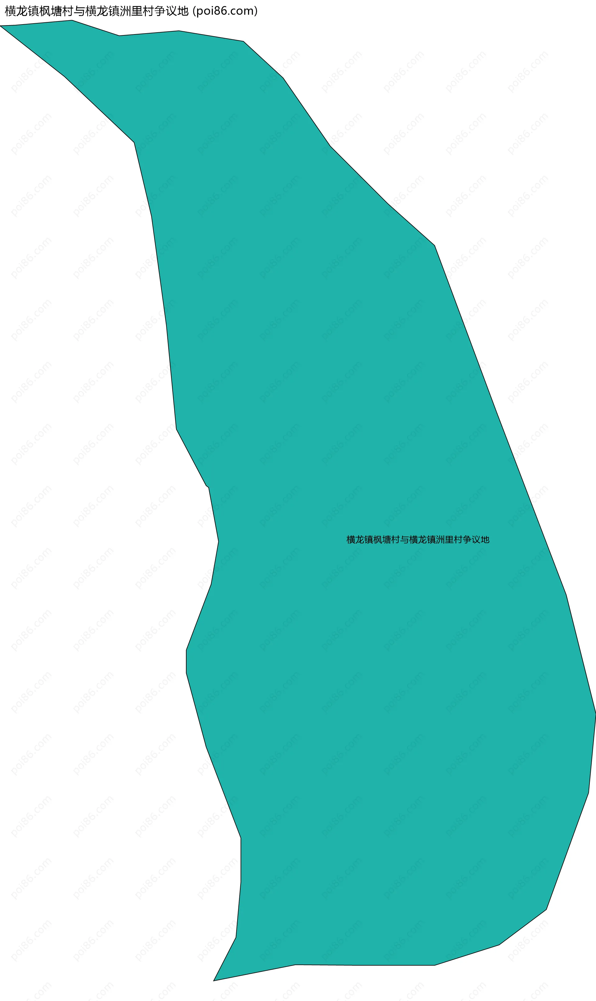 横龙镇枫塘村与横龙镇洲里村争议地边界地图