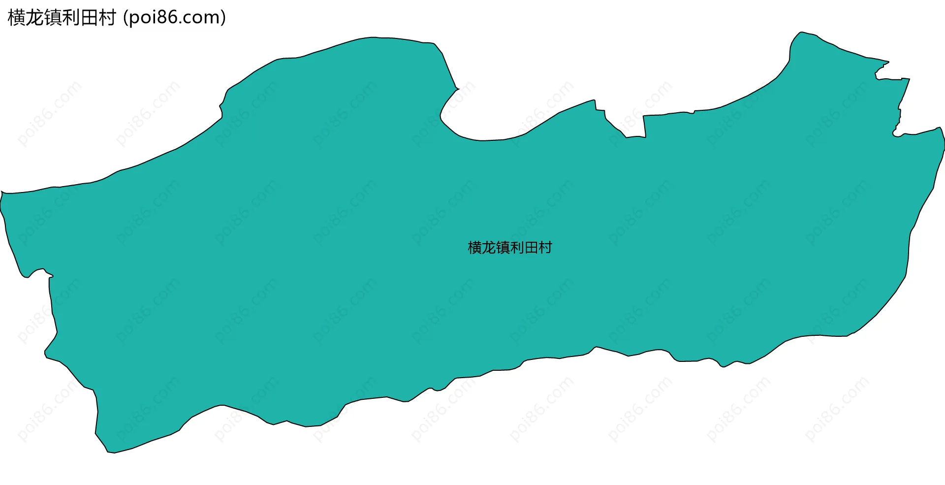 横龙镇利田村边界地图