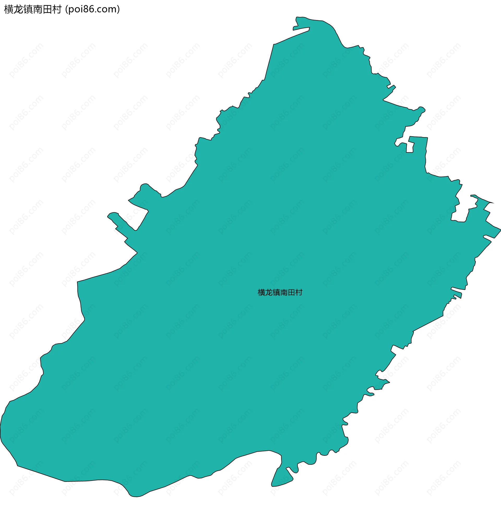 横龙镇南田村边界地图