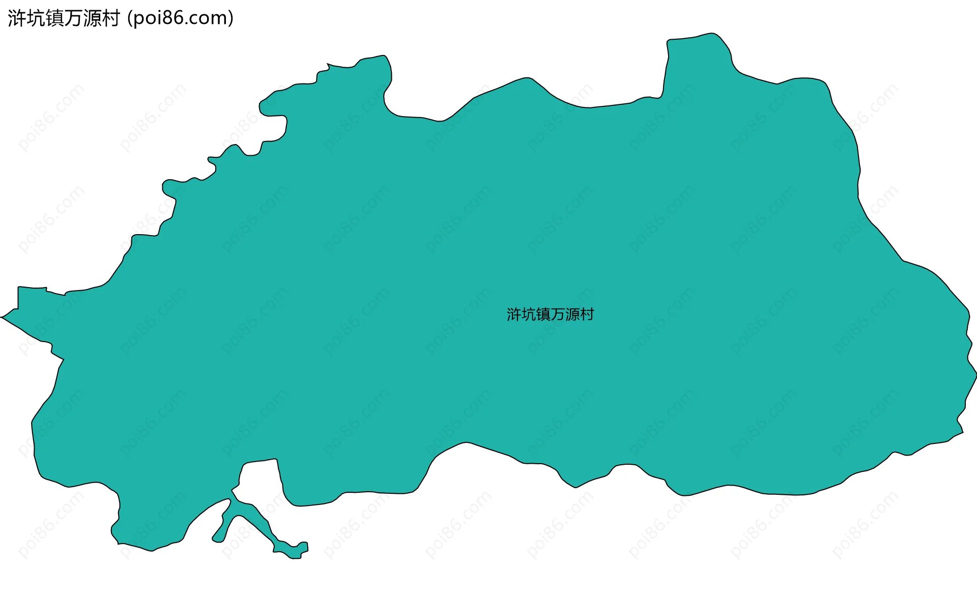浒坑镇万源村边界地图