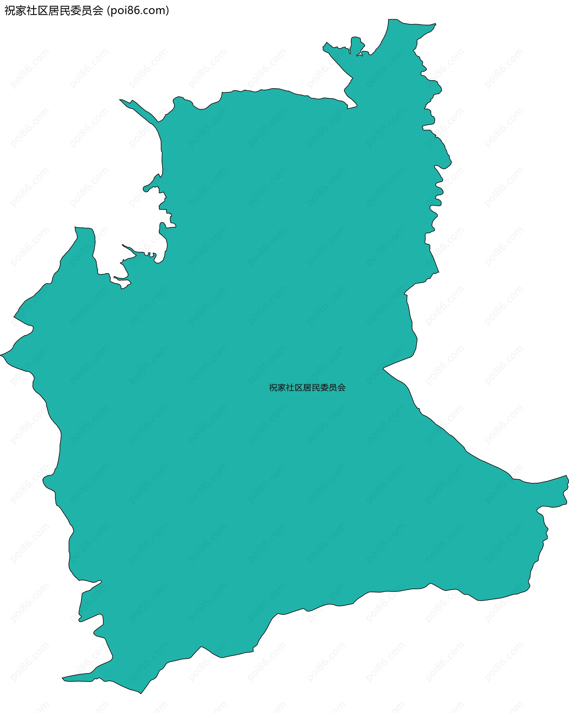 祝家社区居民委员会边界地图