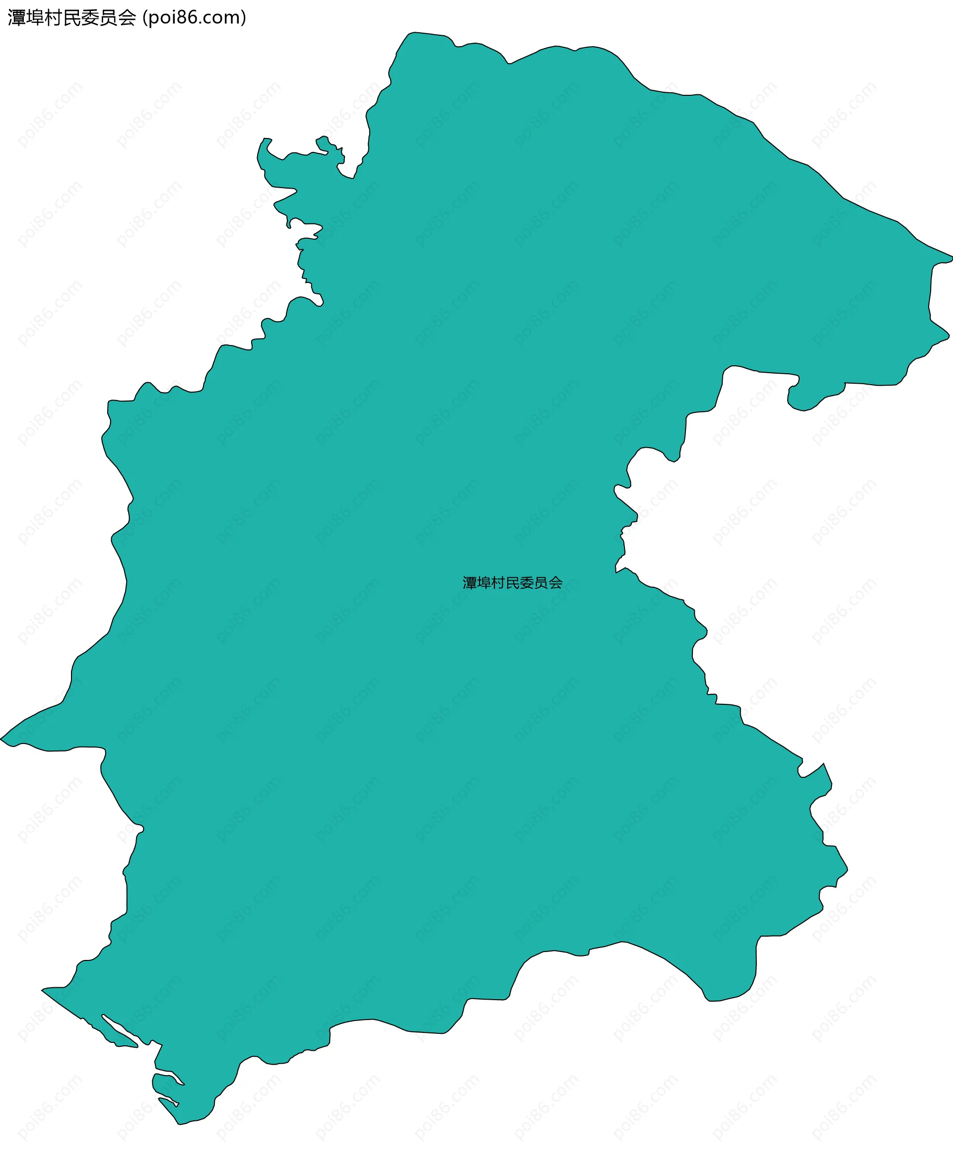 潭埠村民委员会边界地图