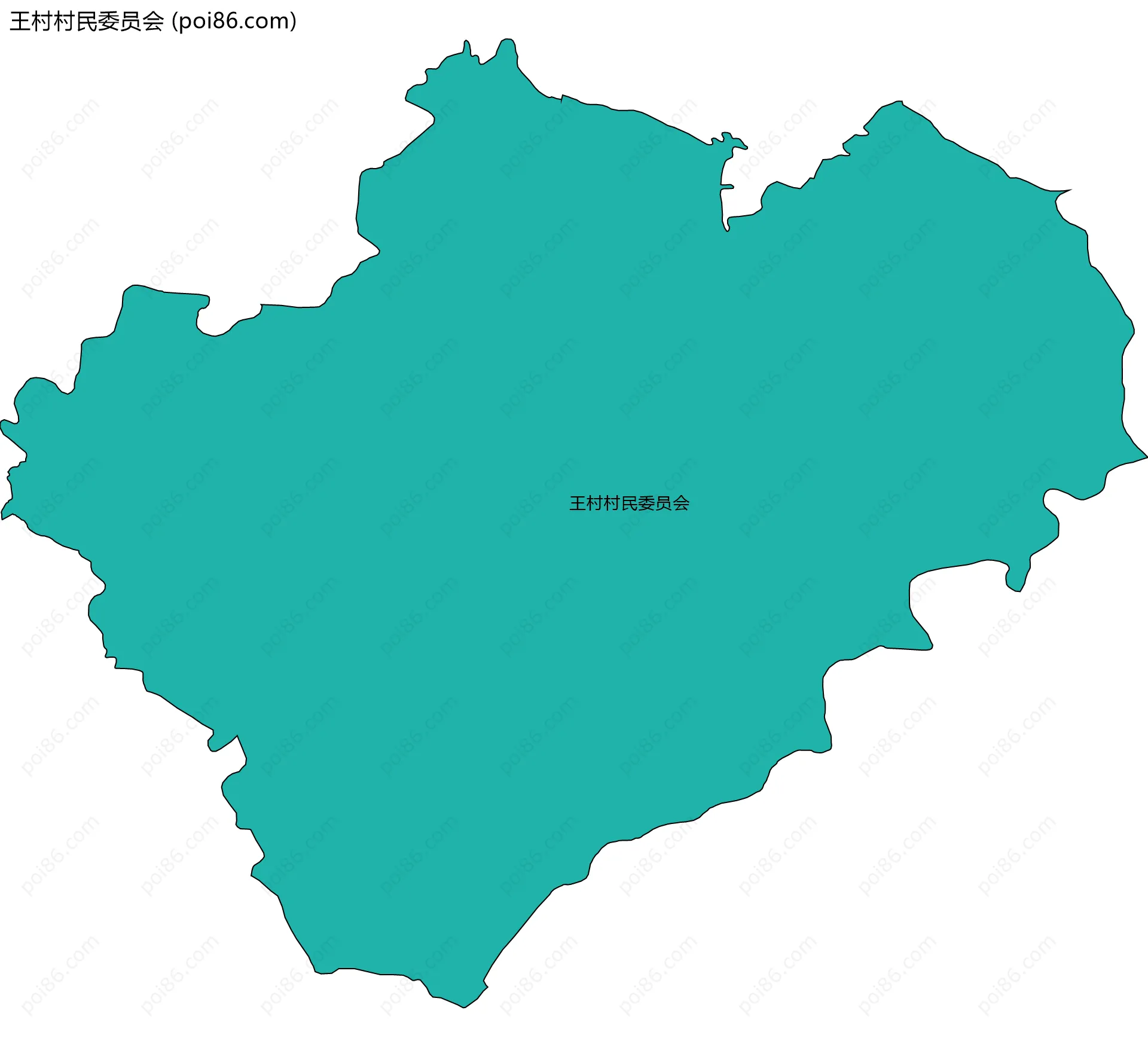 王村村民委员会边界地图