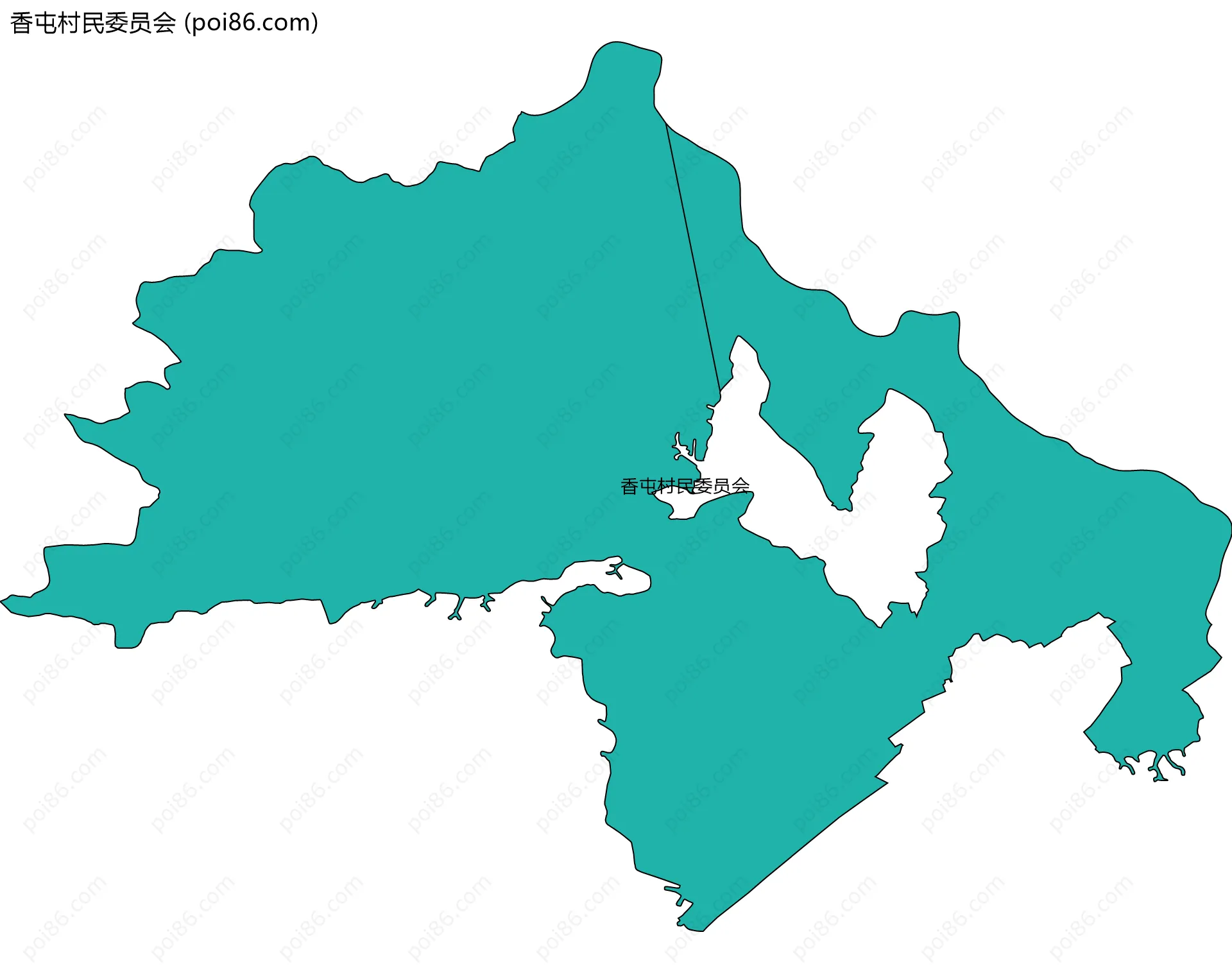 香屯村民委员会边界地图