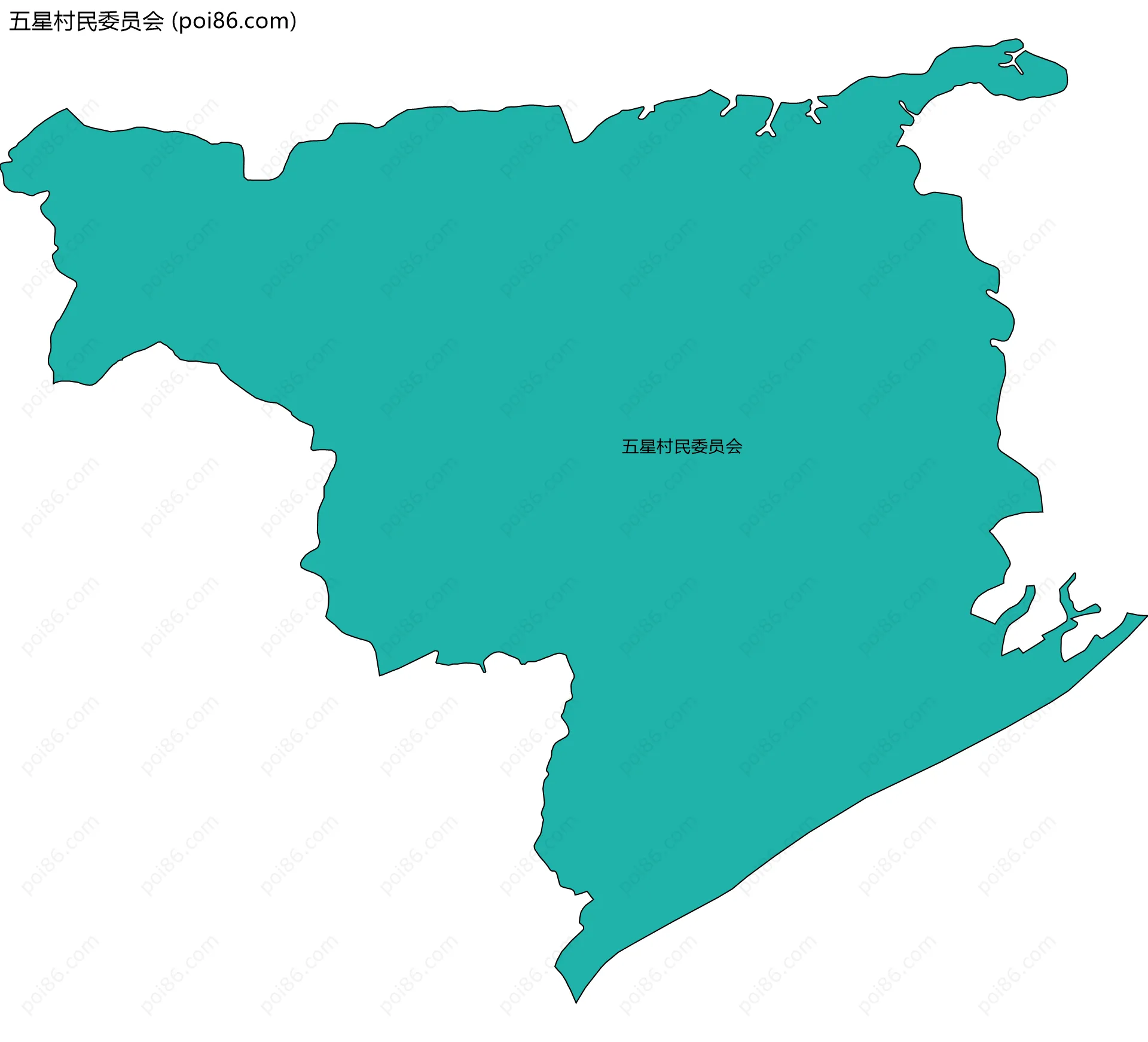 五星村民委员会边界地图