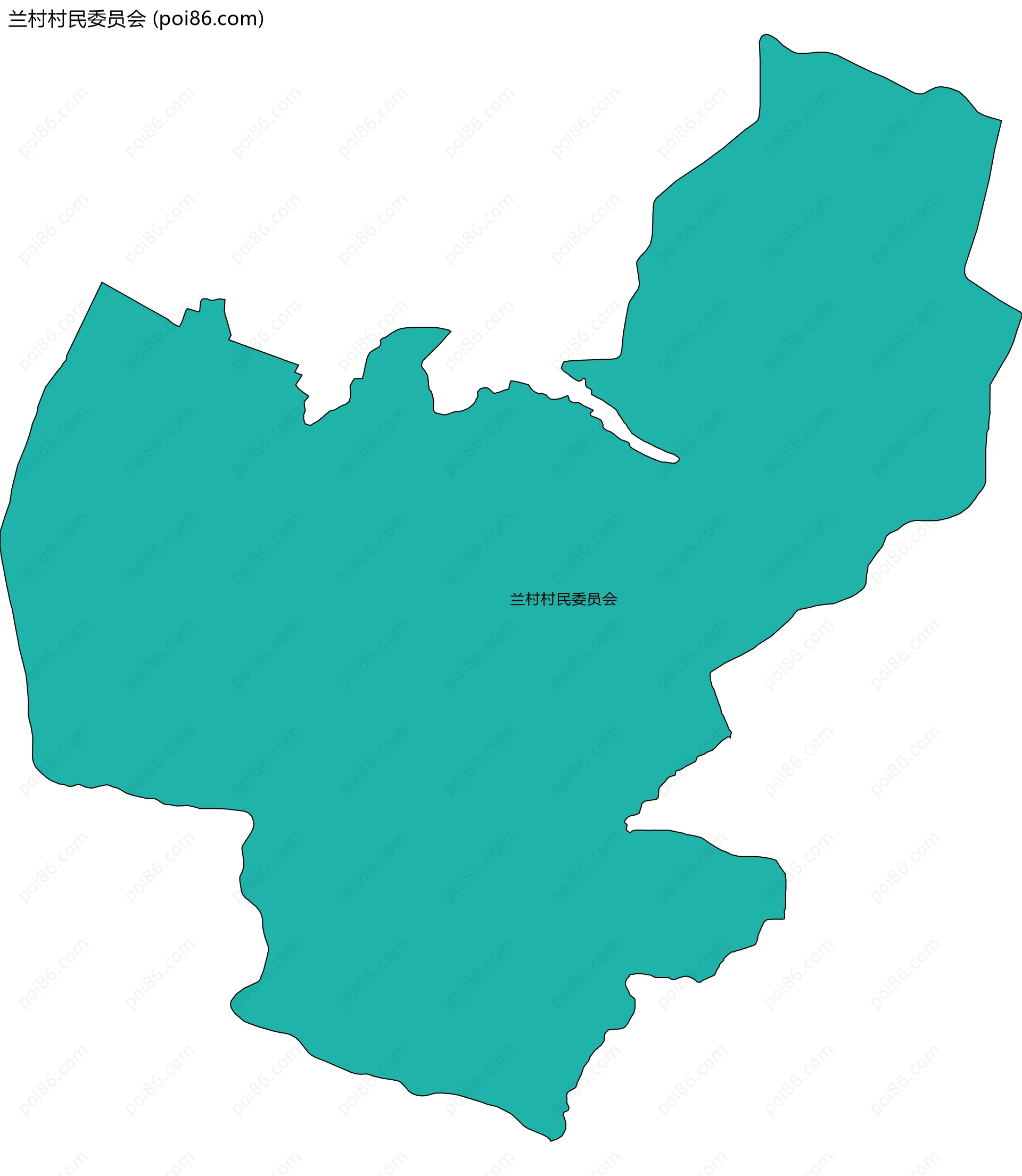 兰村村民委员会边界地图