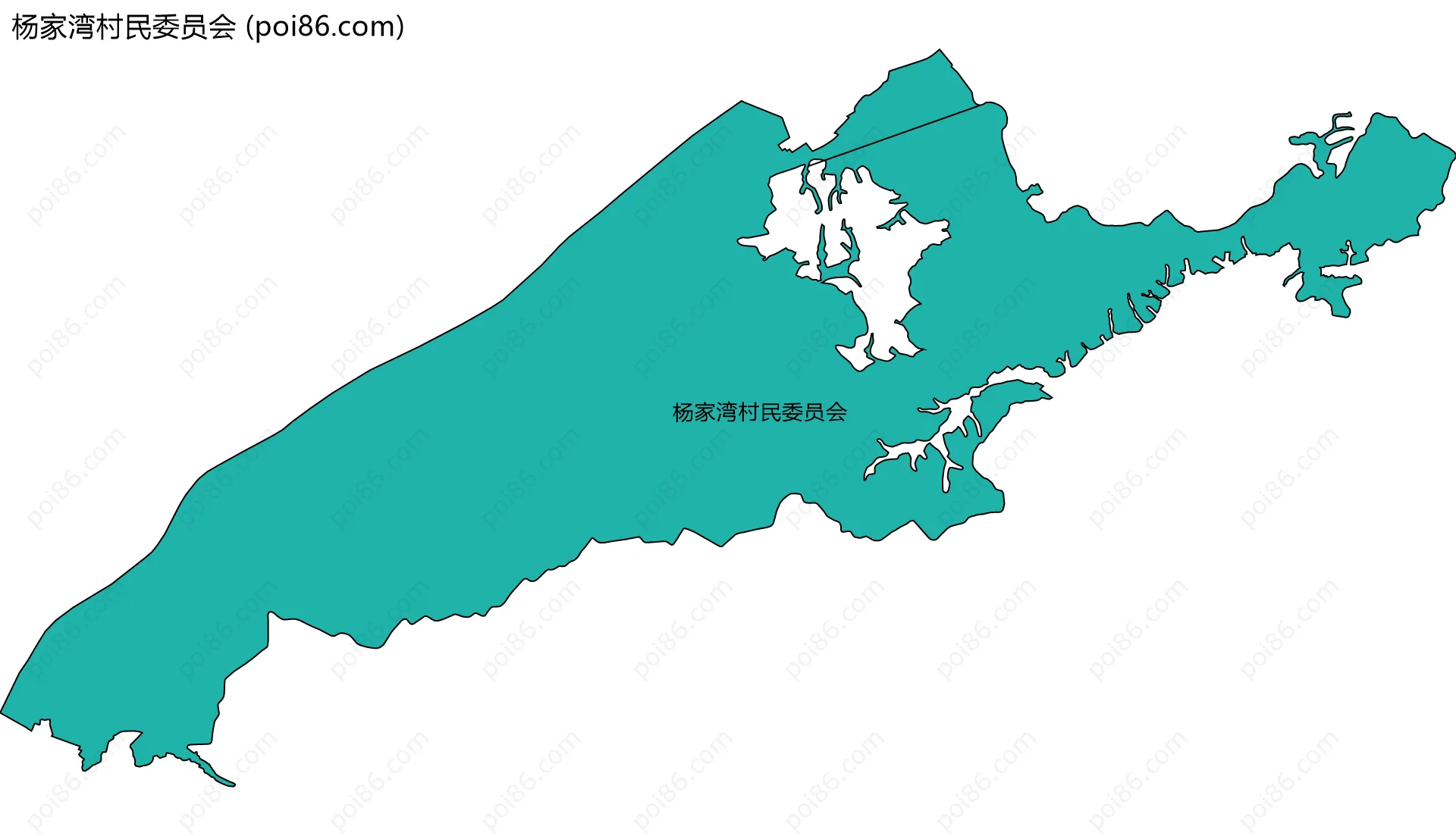 杨家湾村民委员会边界地图