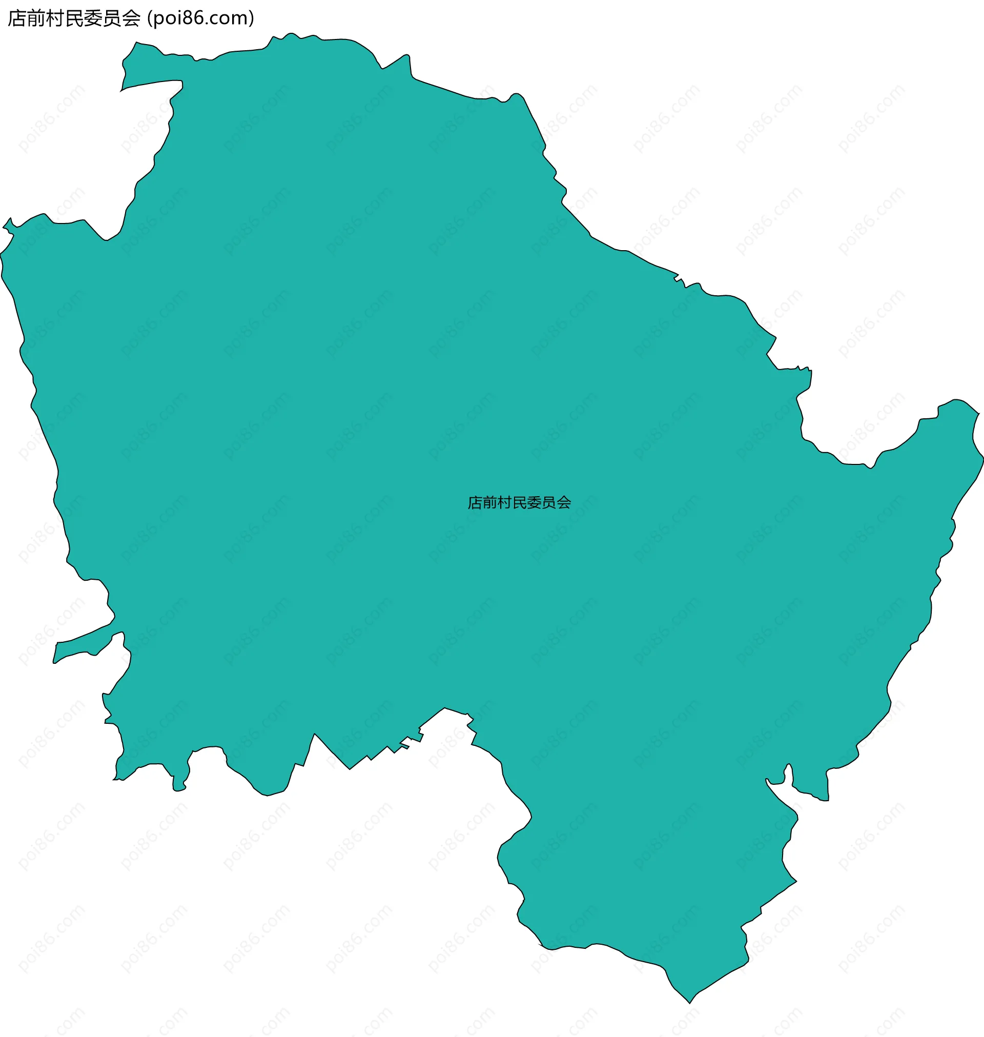 店前村民委员会边界地图