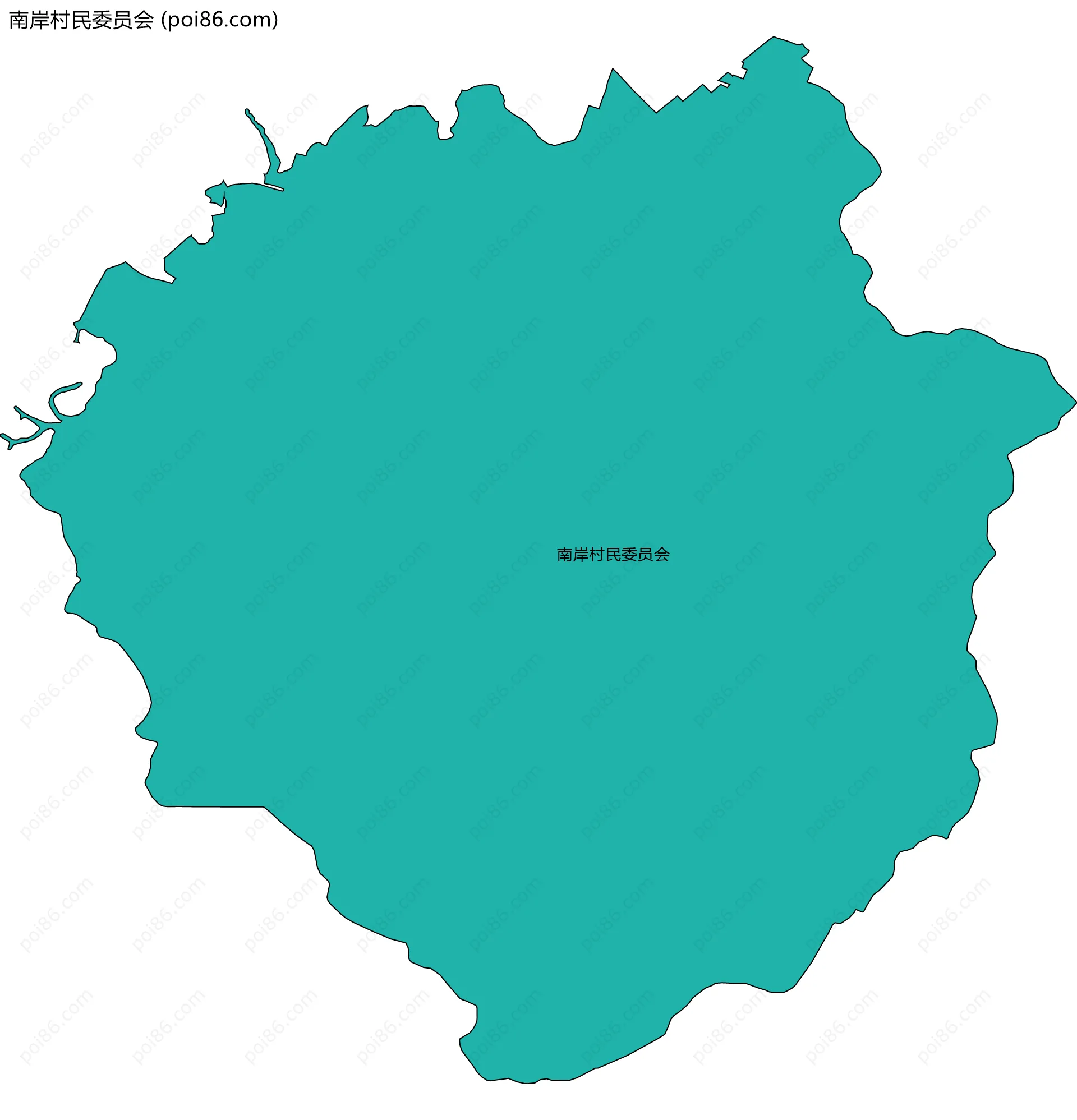 南岸村民委员会边界地图