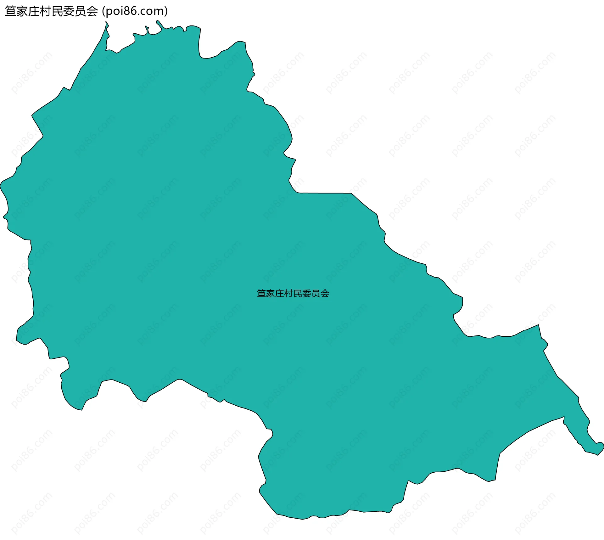 笪家庄村民委员会边界地图