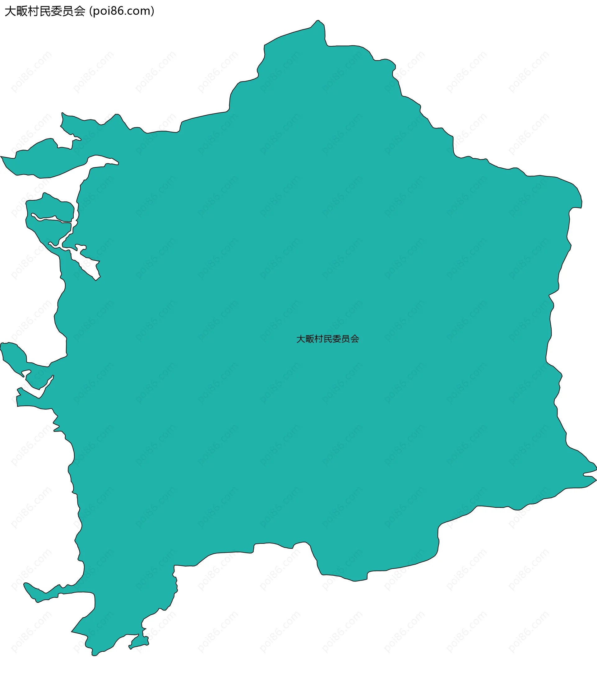 大畈村民委员会边界地图