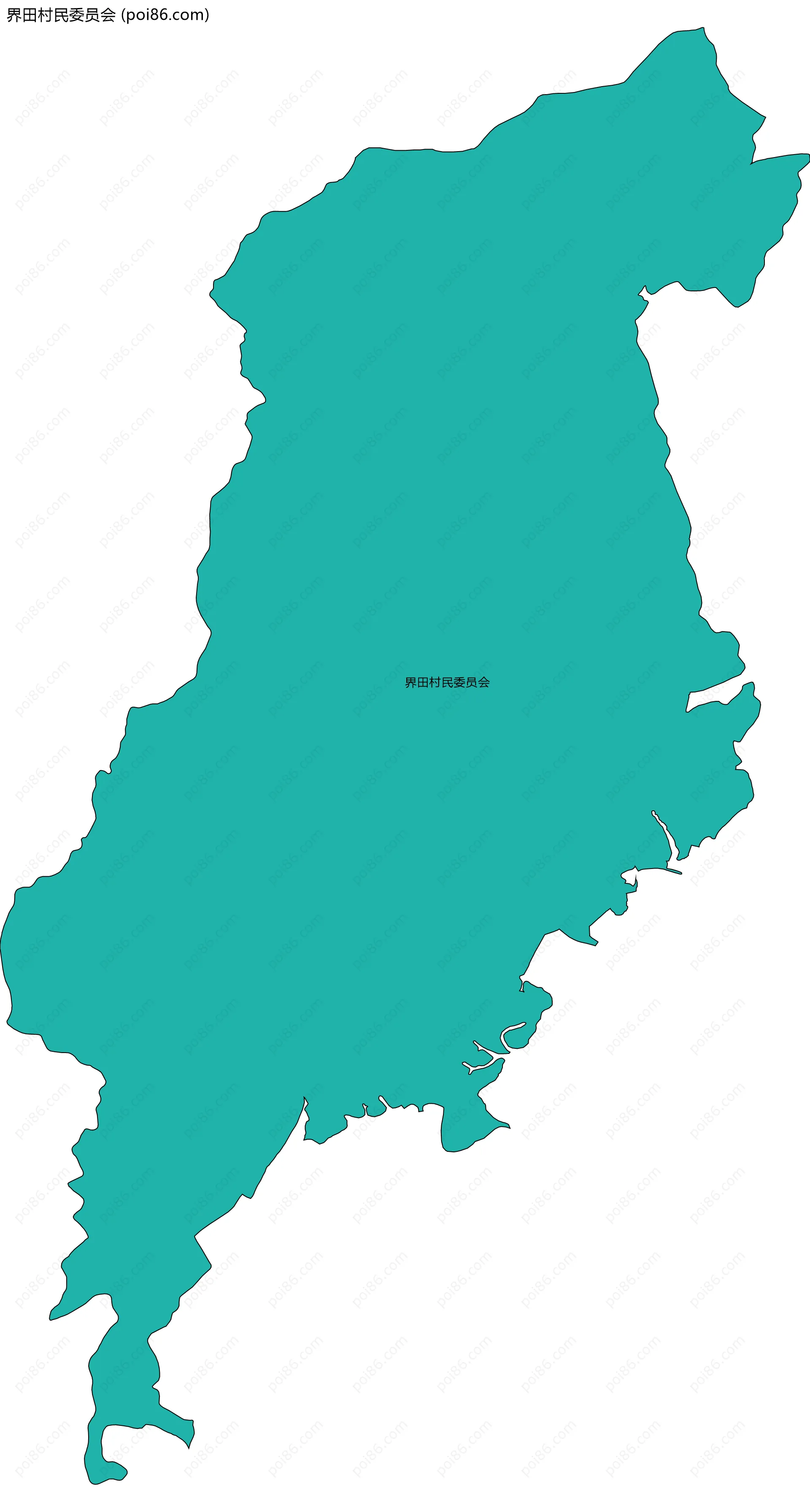 界田村民委员会边界地图