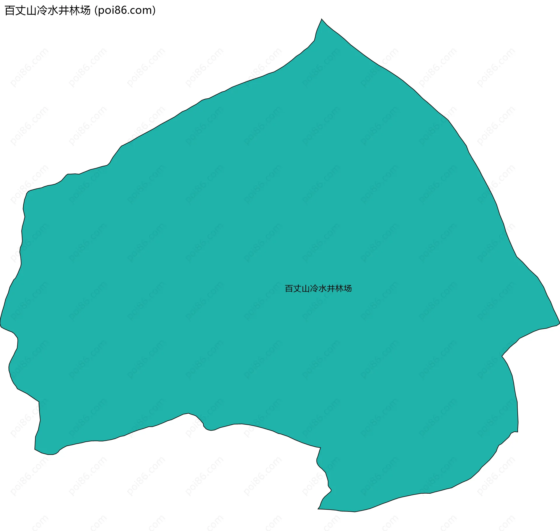 百丈山冷水井林场边界地图