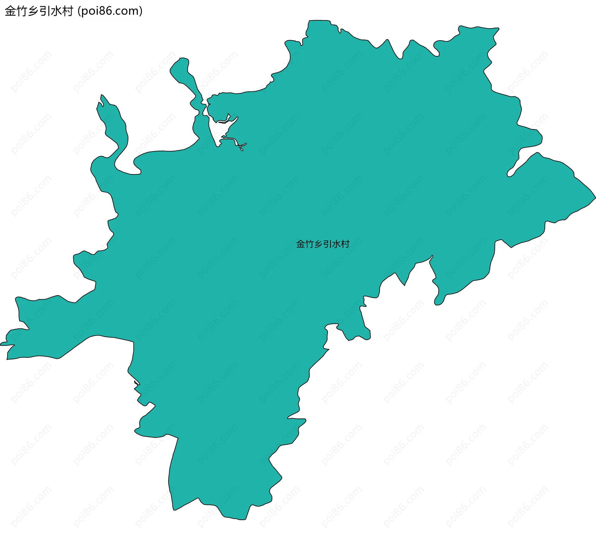 金竹乡引水村边界地图