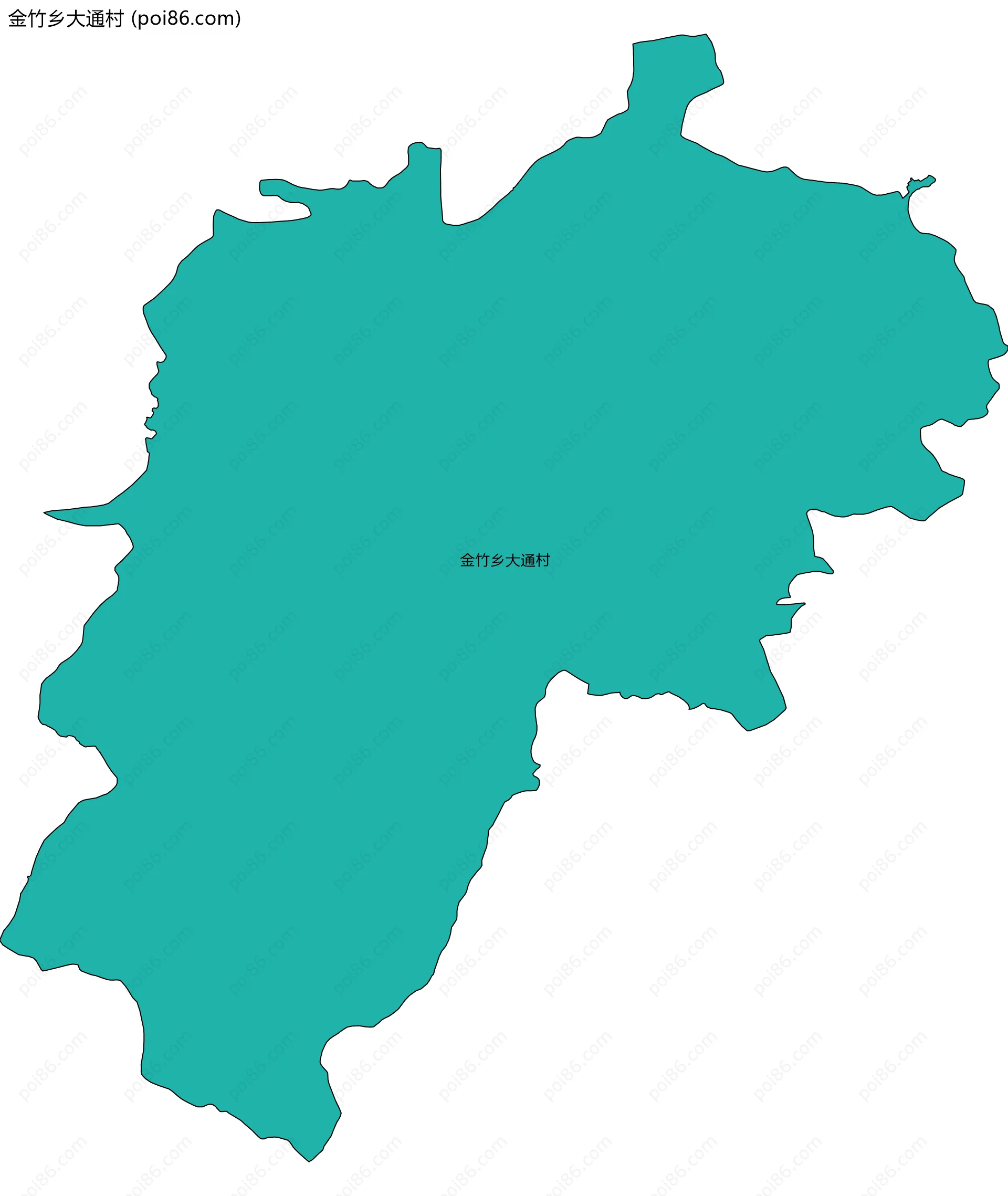 金竹乡大通村边界地图