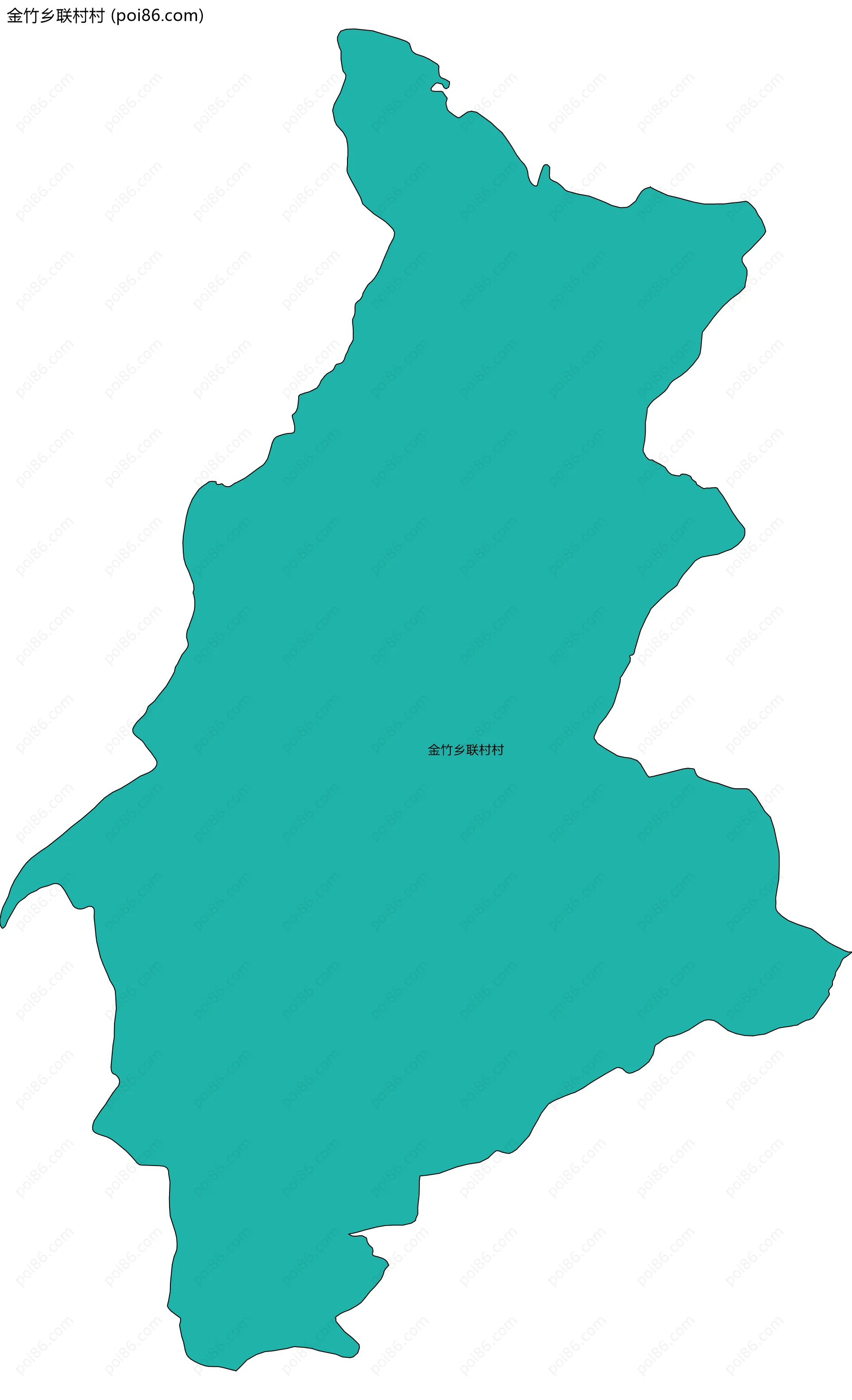 金竹乡联村村边界地图