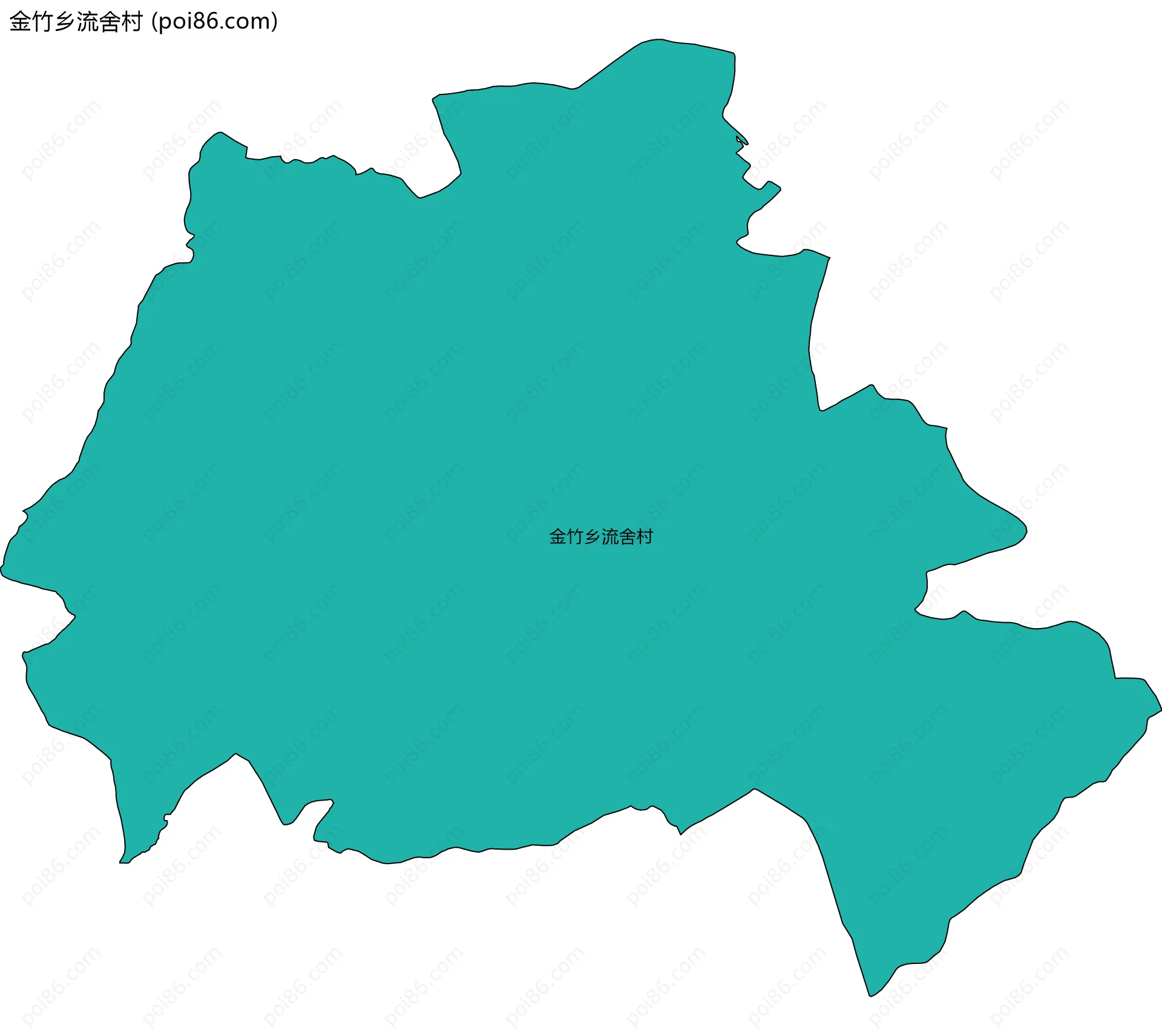 金竹乡流舍村边界地图