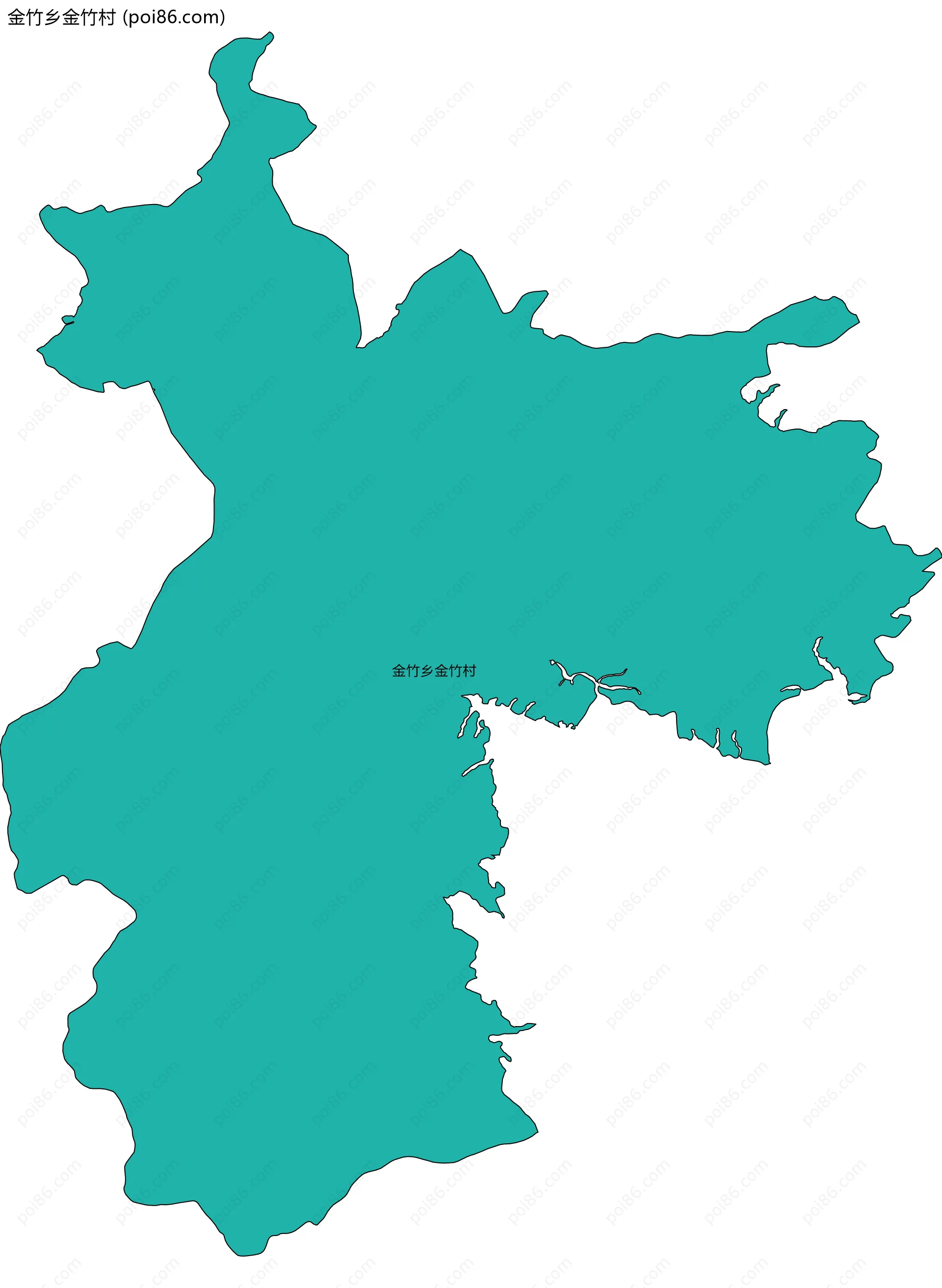金竹乡金竹村边界地图