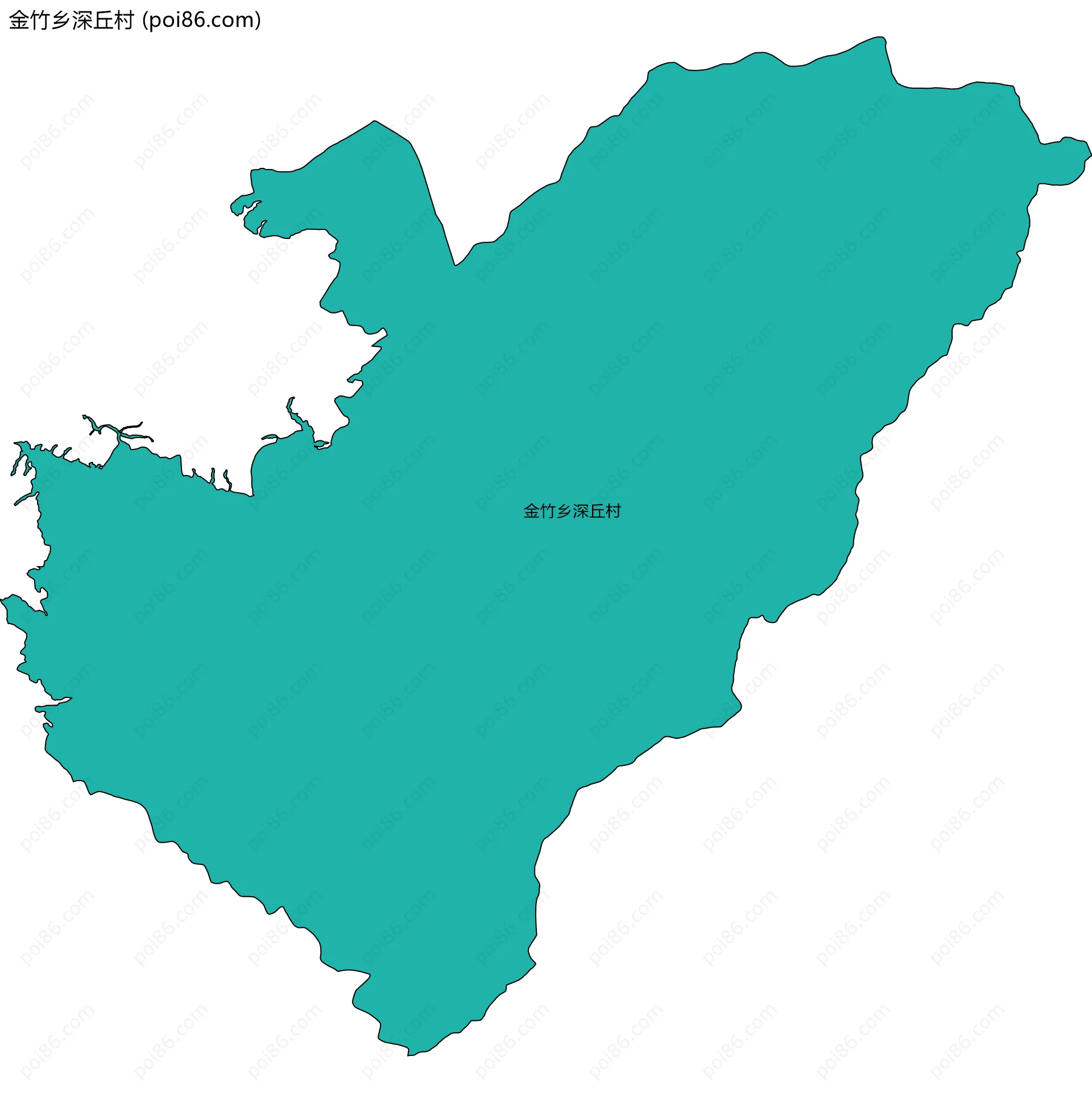 金竹乡深丘村边界地图