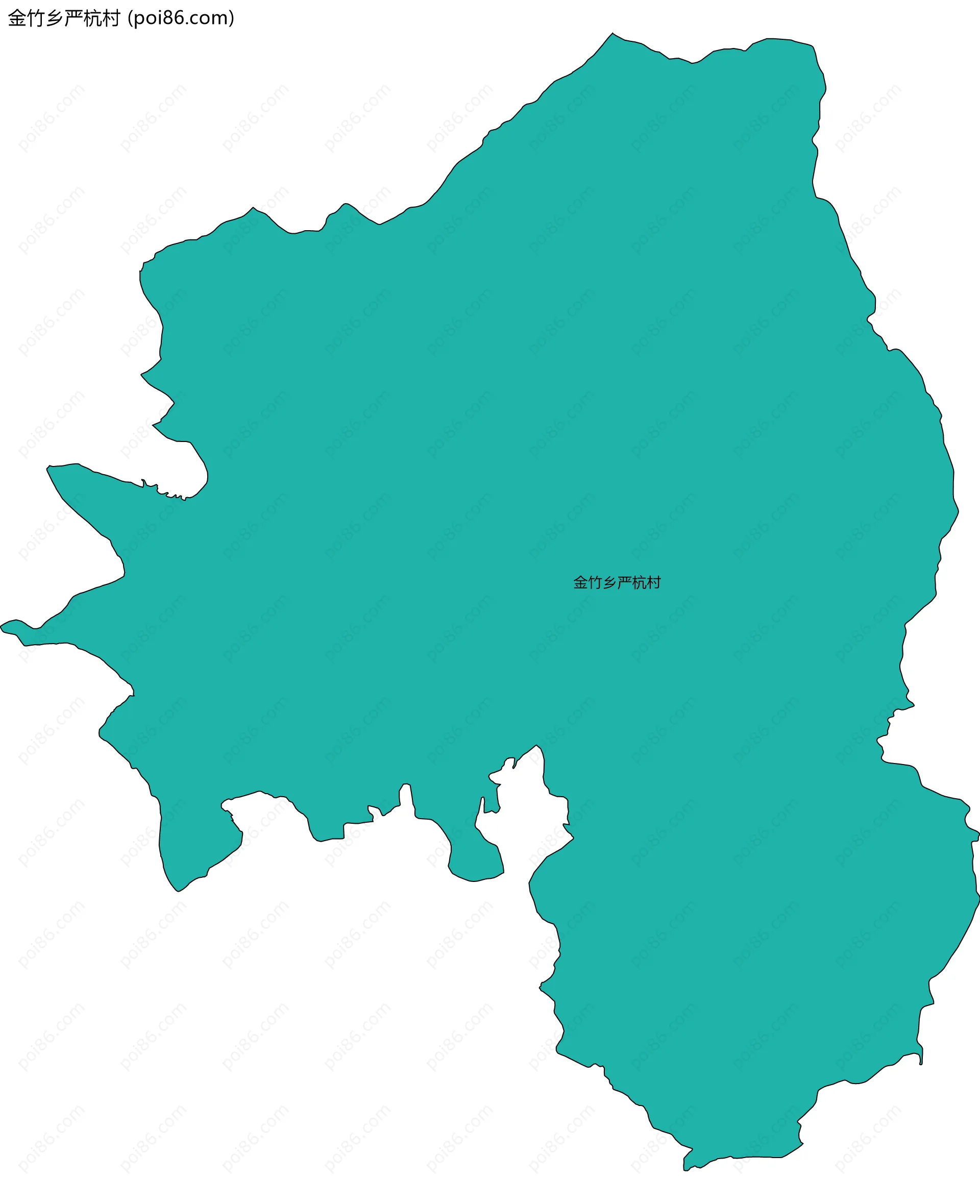 金竹乡严杭村边界地图