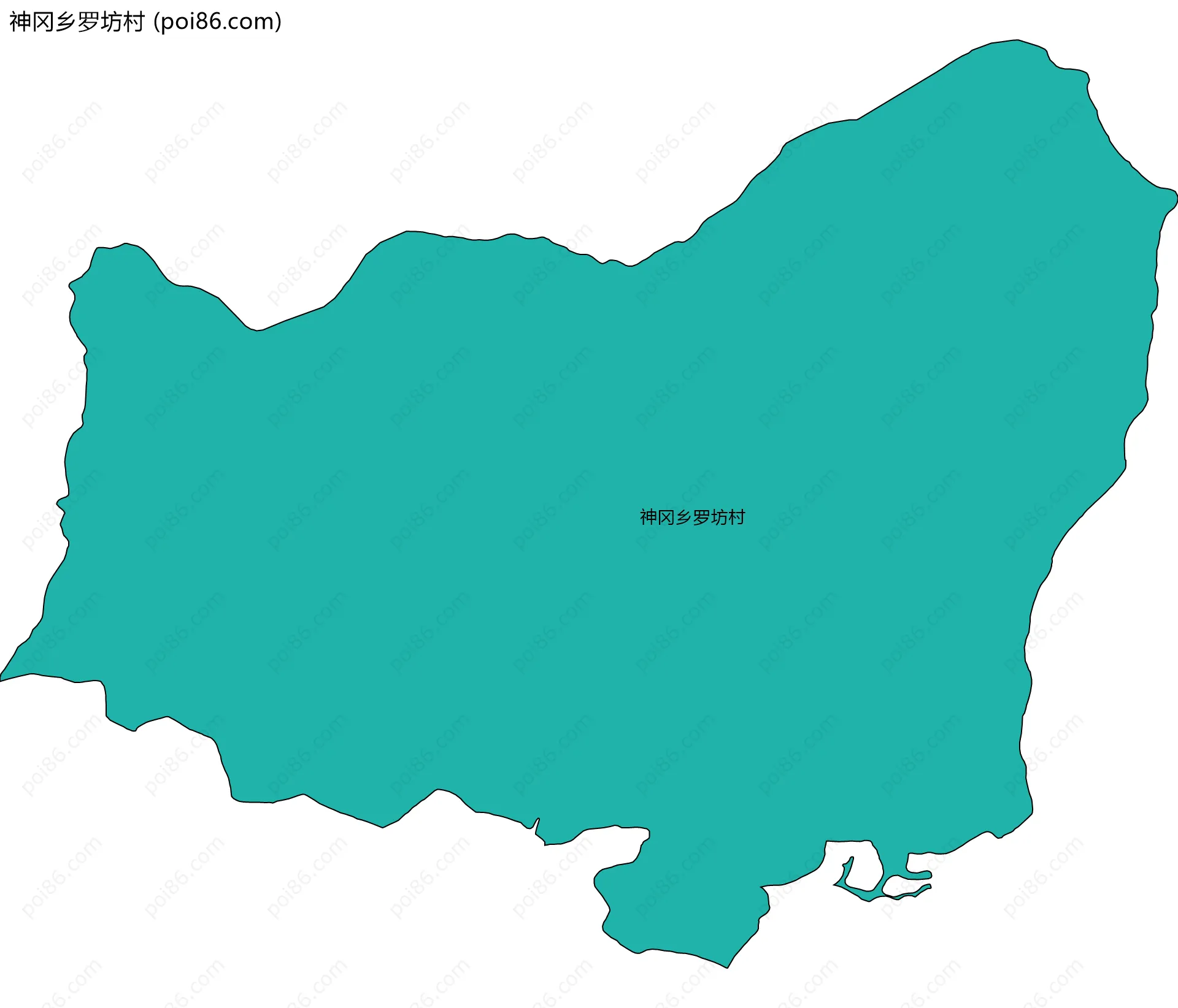 神冈乡罗坊村边界地图