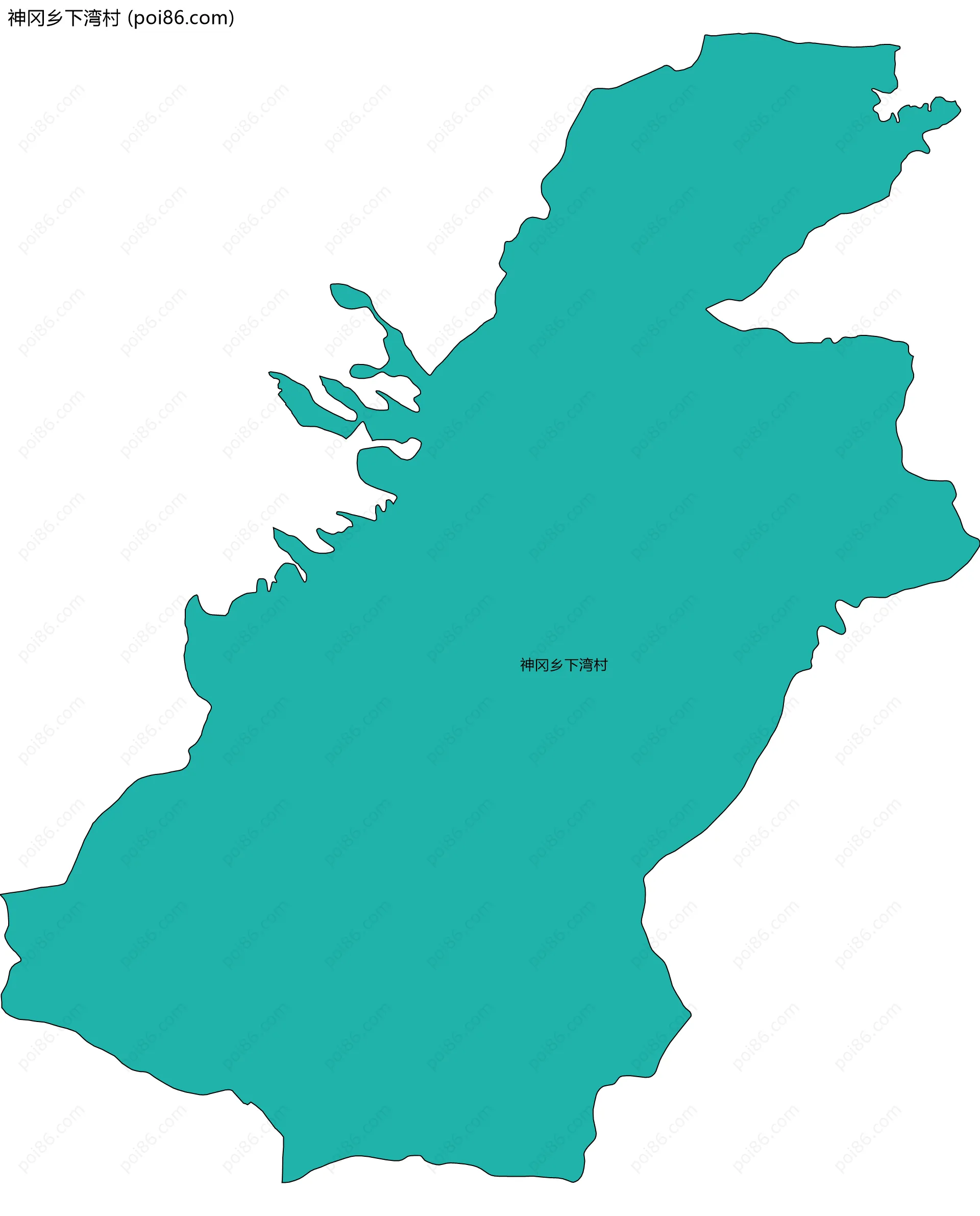 神冈乡下湾村边界地图