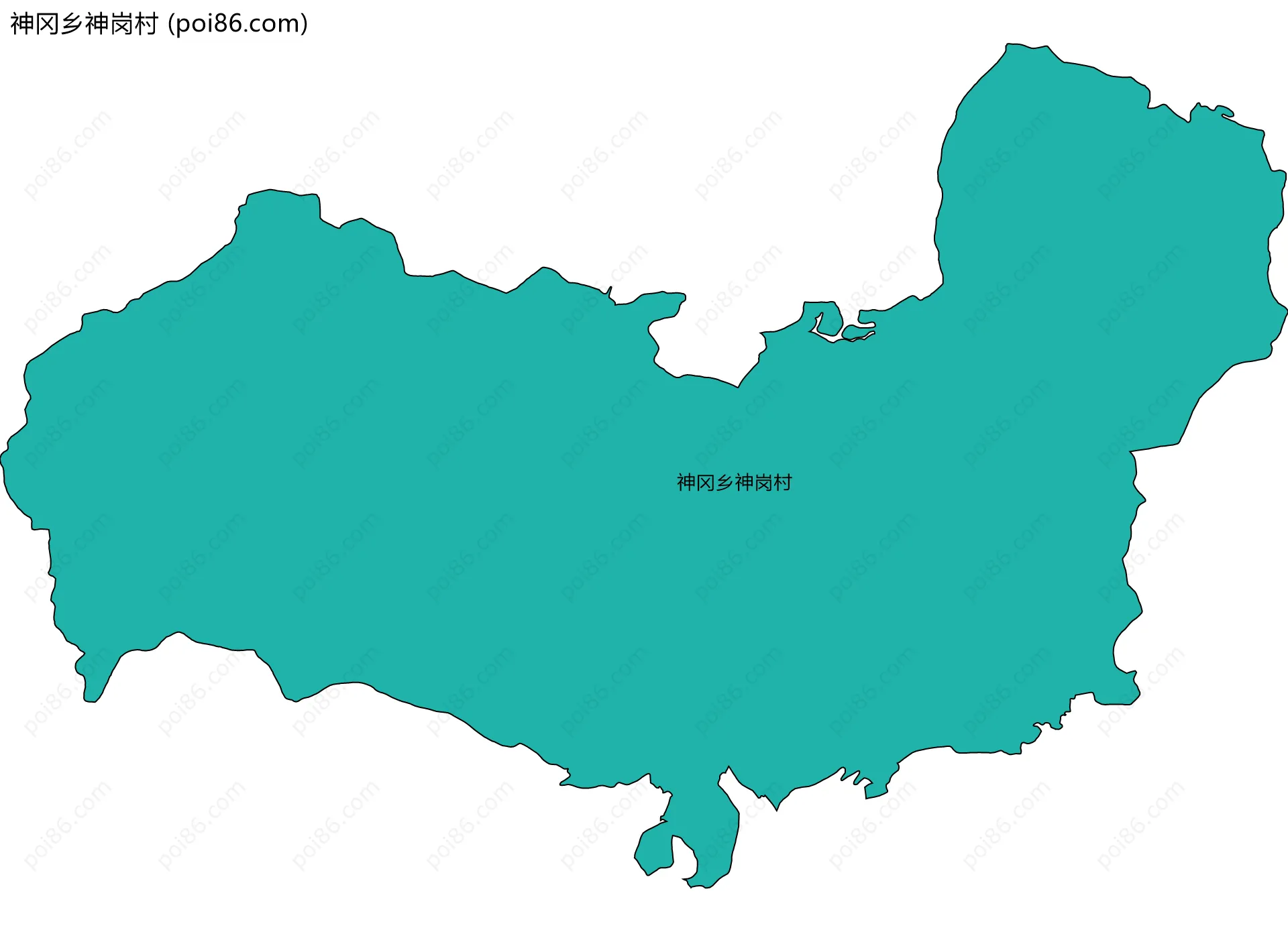 神冈乡神岗村边界地图