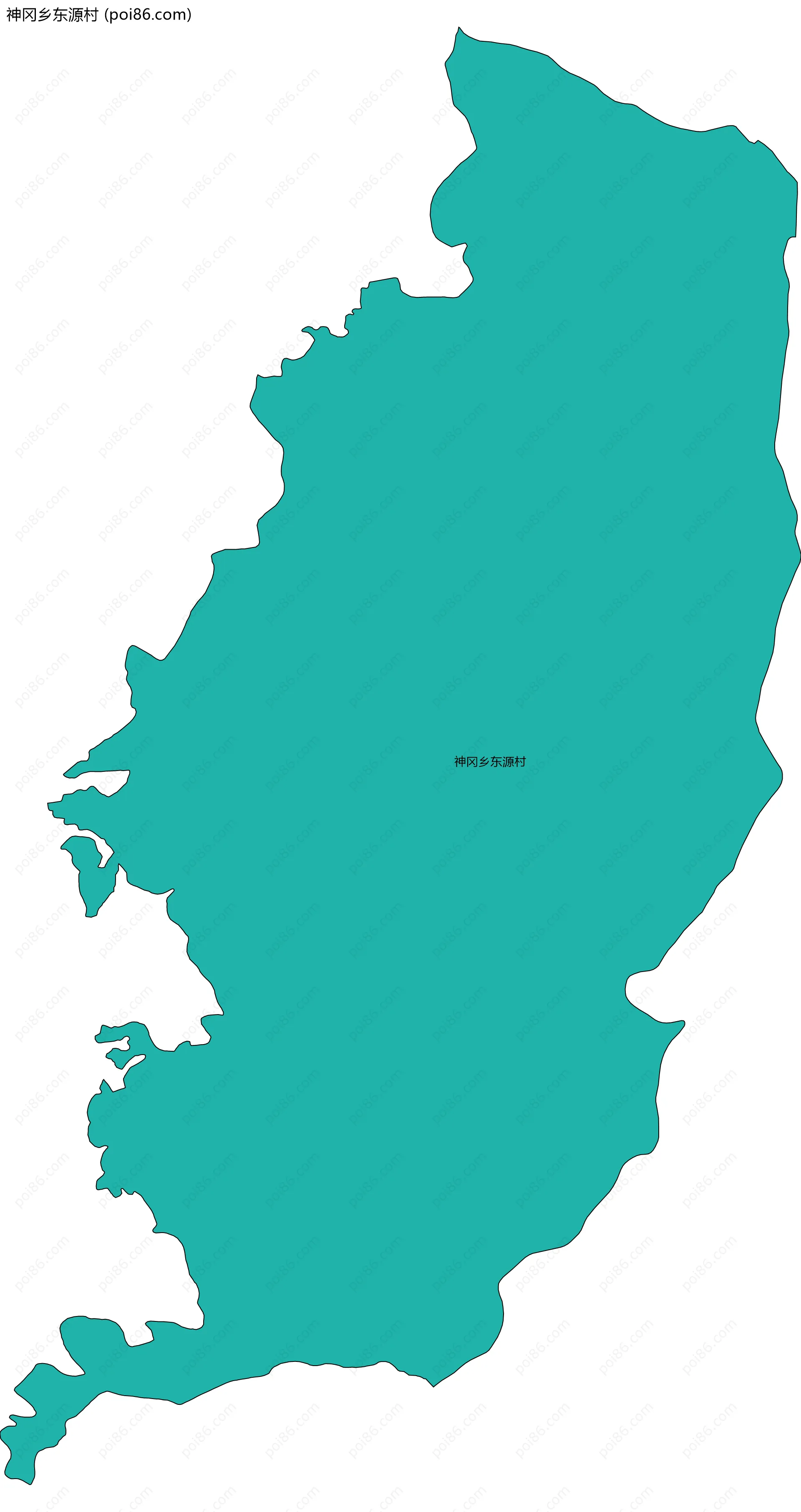 神冈乡东源村边界地图