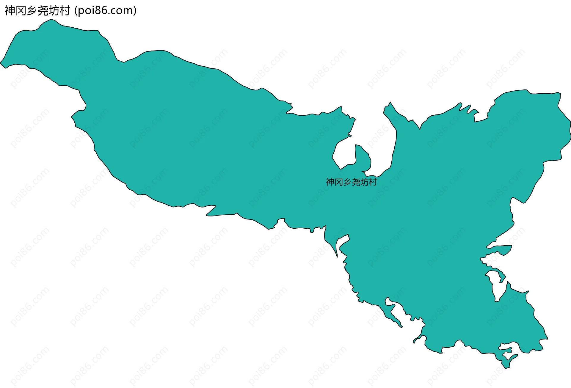 神冈乡尧坊村边界地图