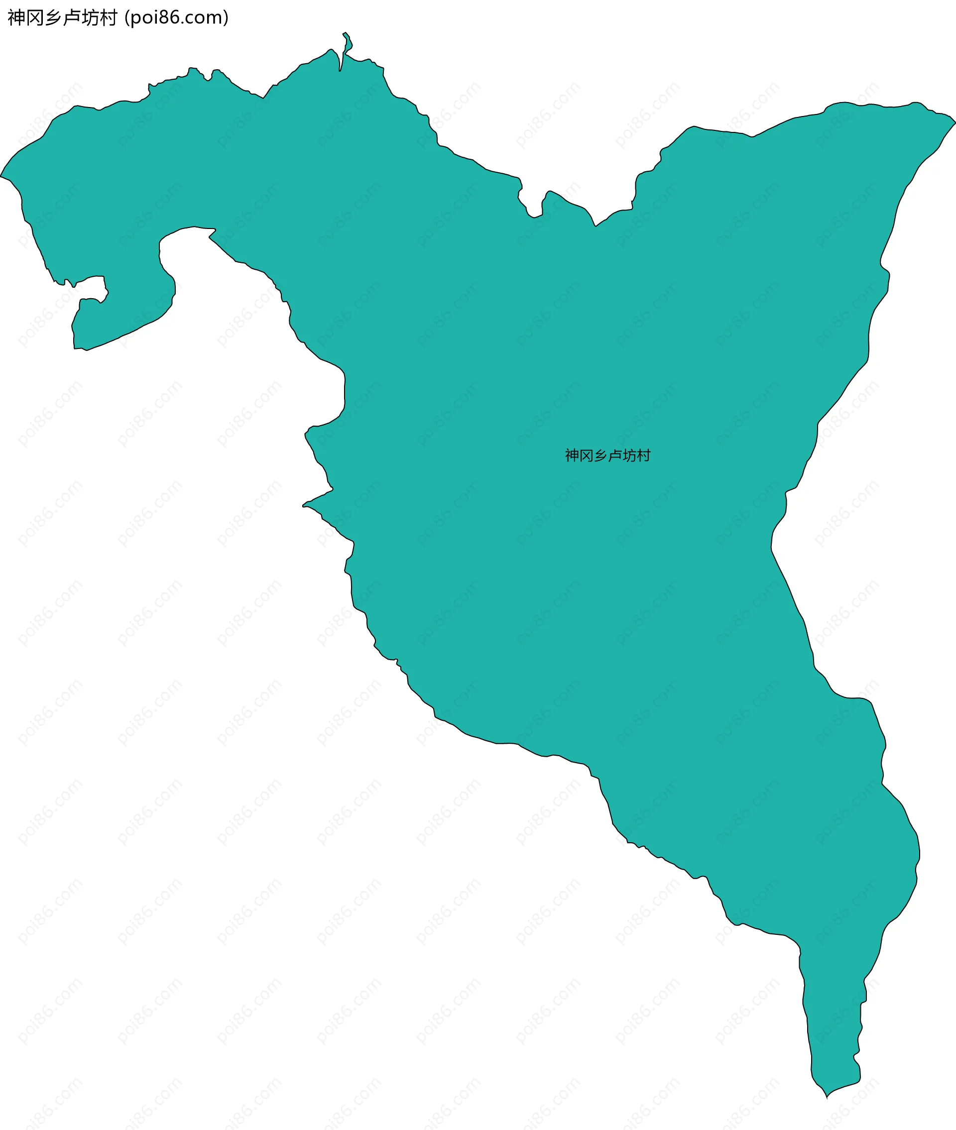 神冈乡卢坊村边界地图