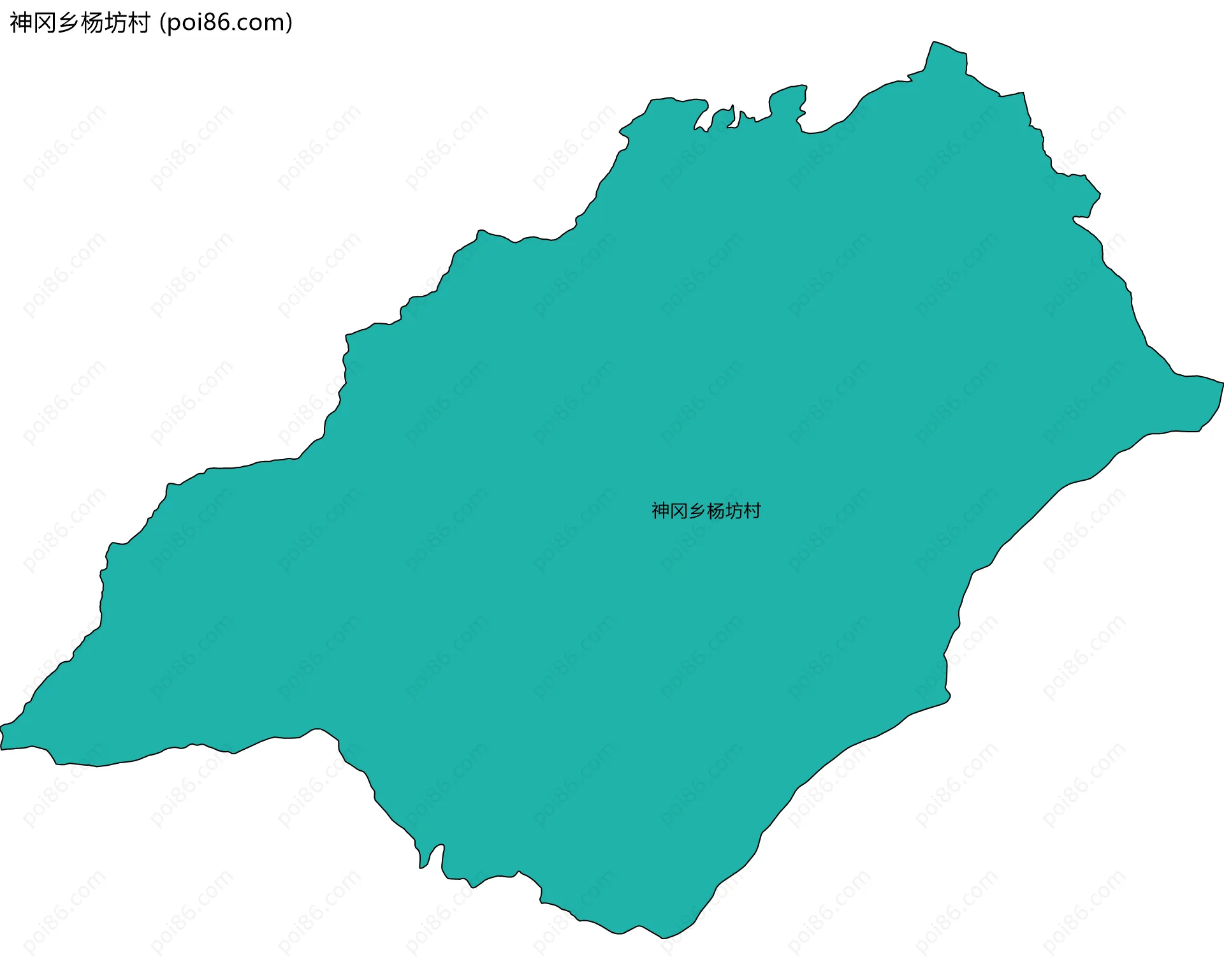 神冈乡杨坊村边界地图