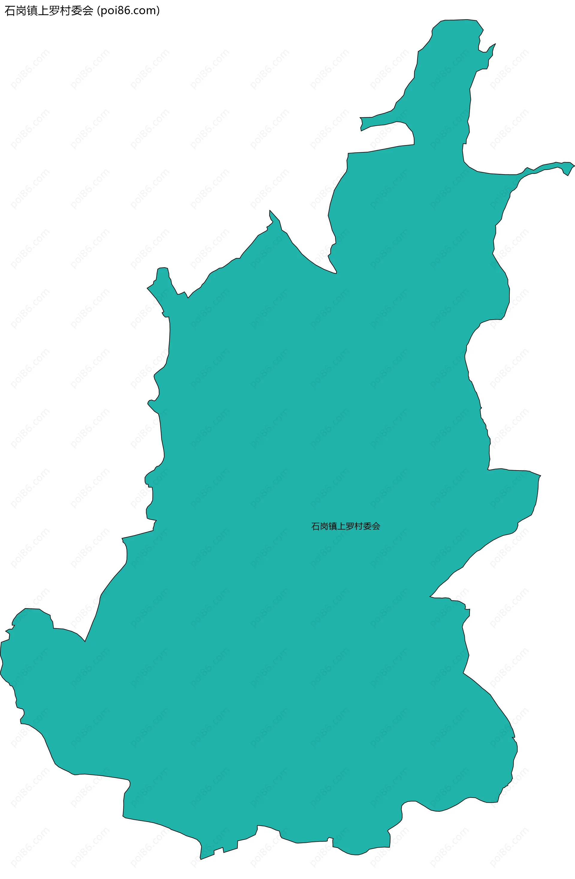 石岗镇上罗村委会边界地图