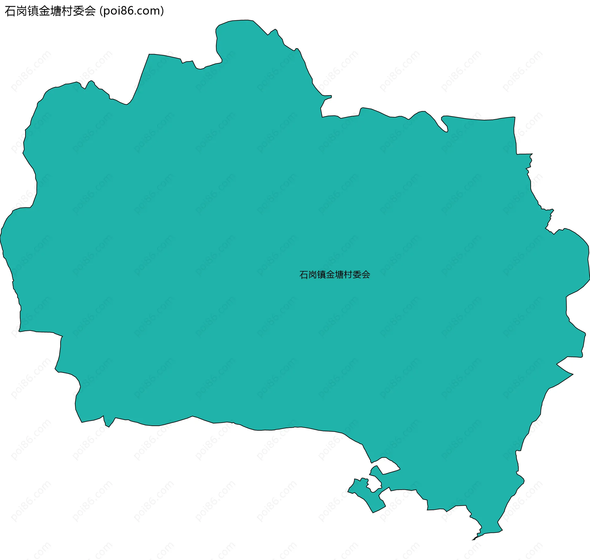 石岗镇金塘村委会边界地图