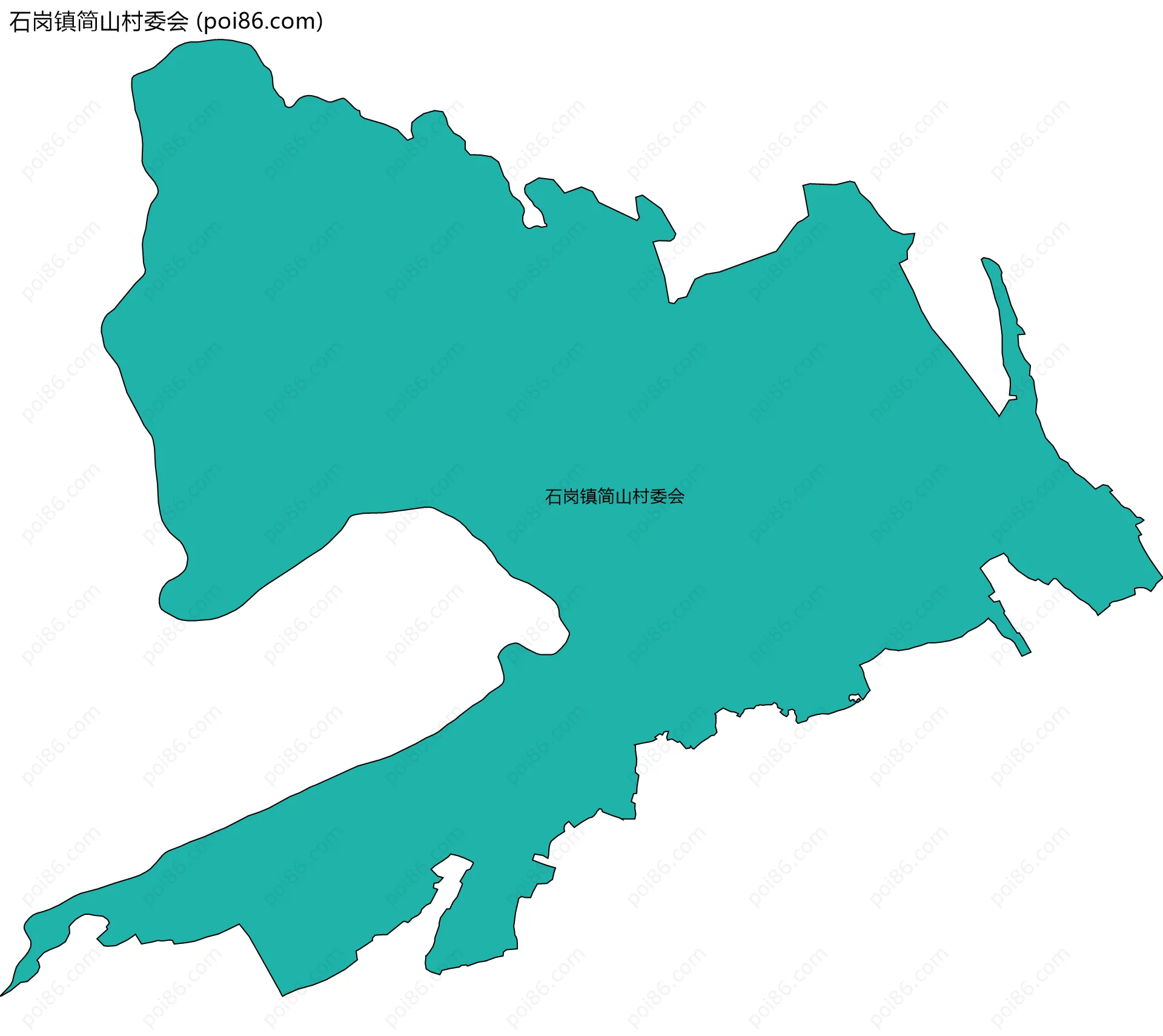 石岗镇简山村委会边界地图