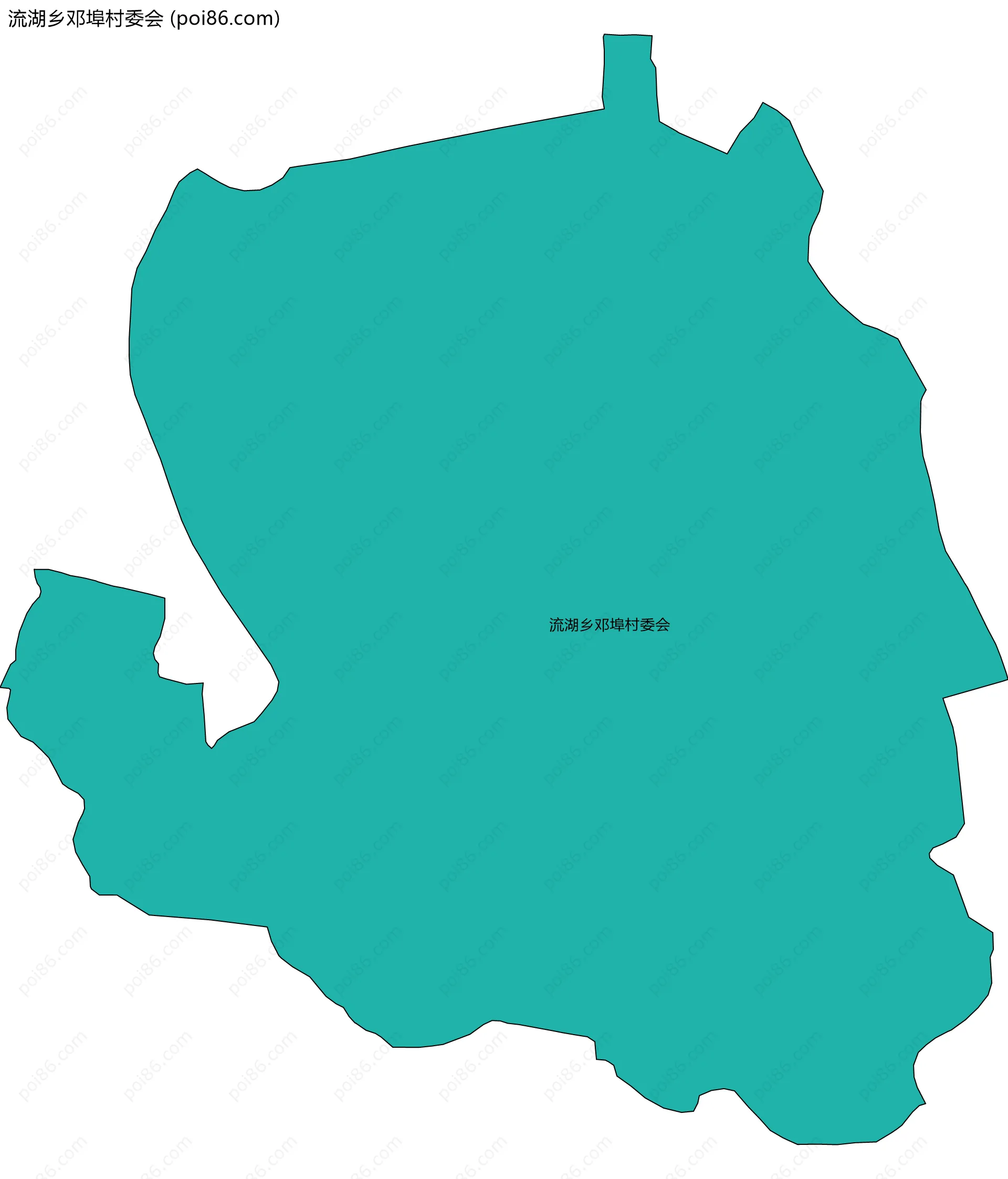 流湖乡邓埠村委会边界地图