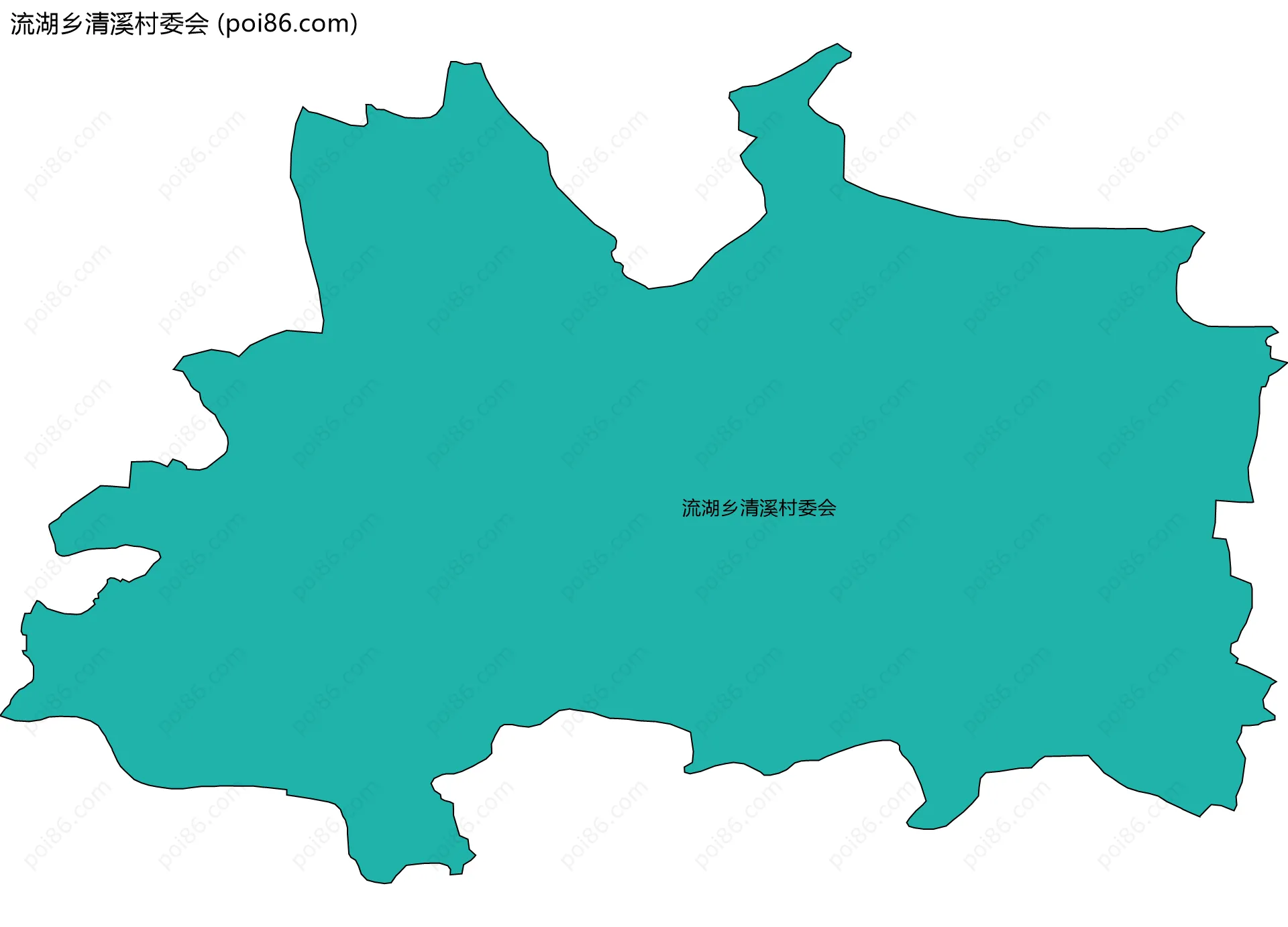 流湖乡清溪村委会边界地图