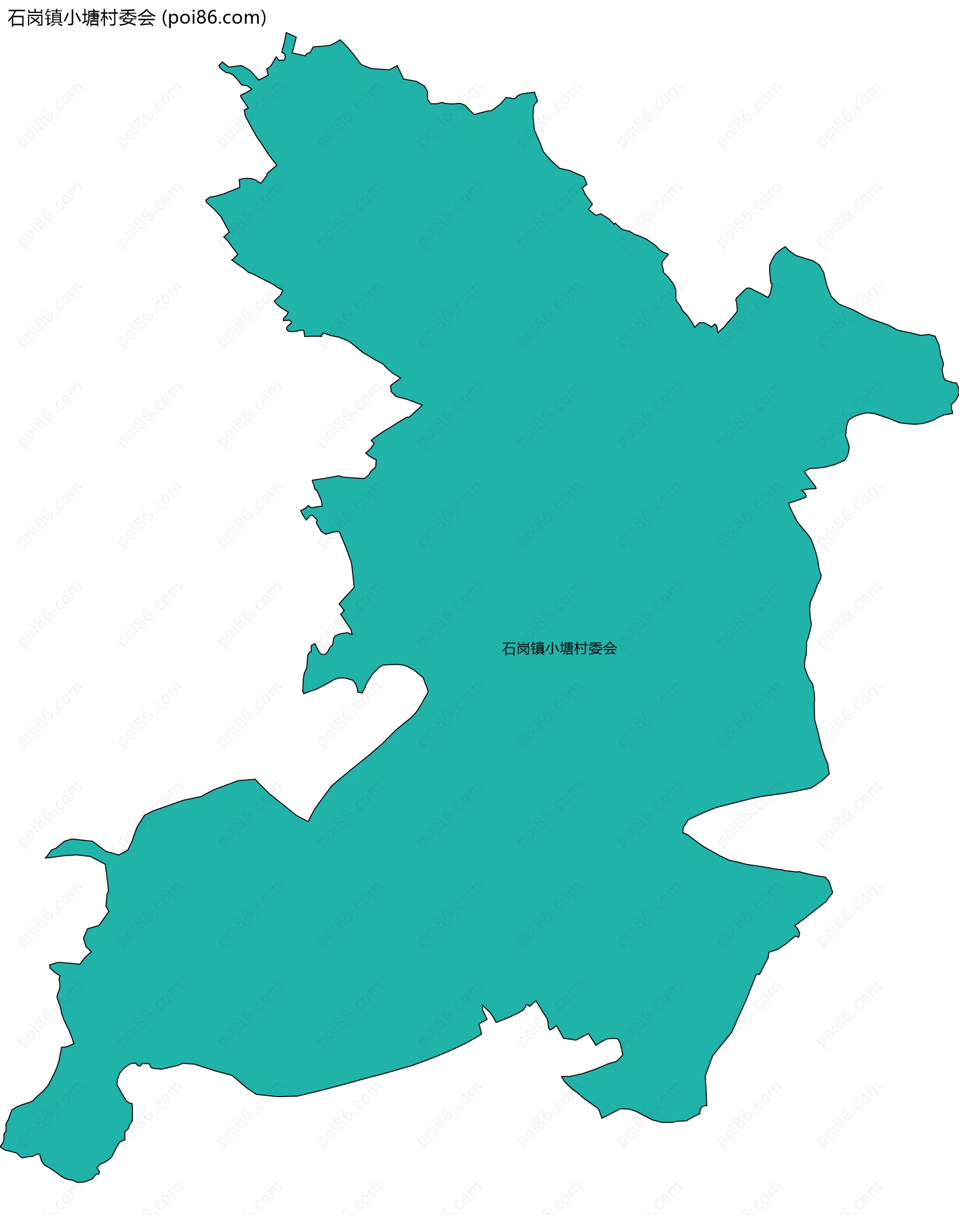 石岗镇小塘村委会边界地图