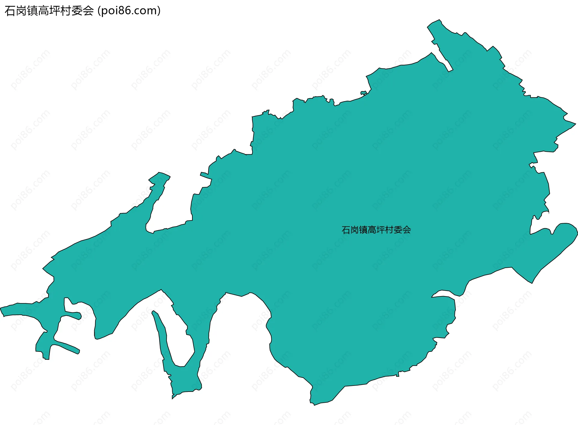 石岗镇高坪村委会边界地图