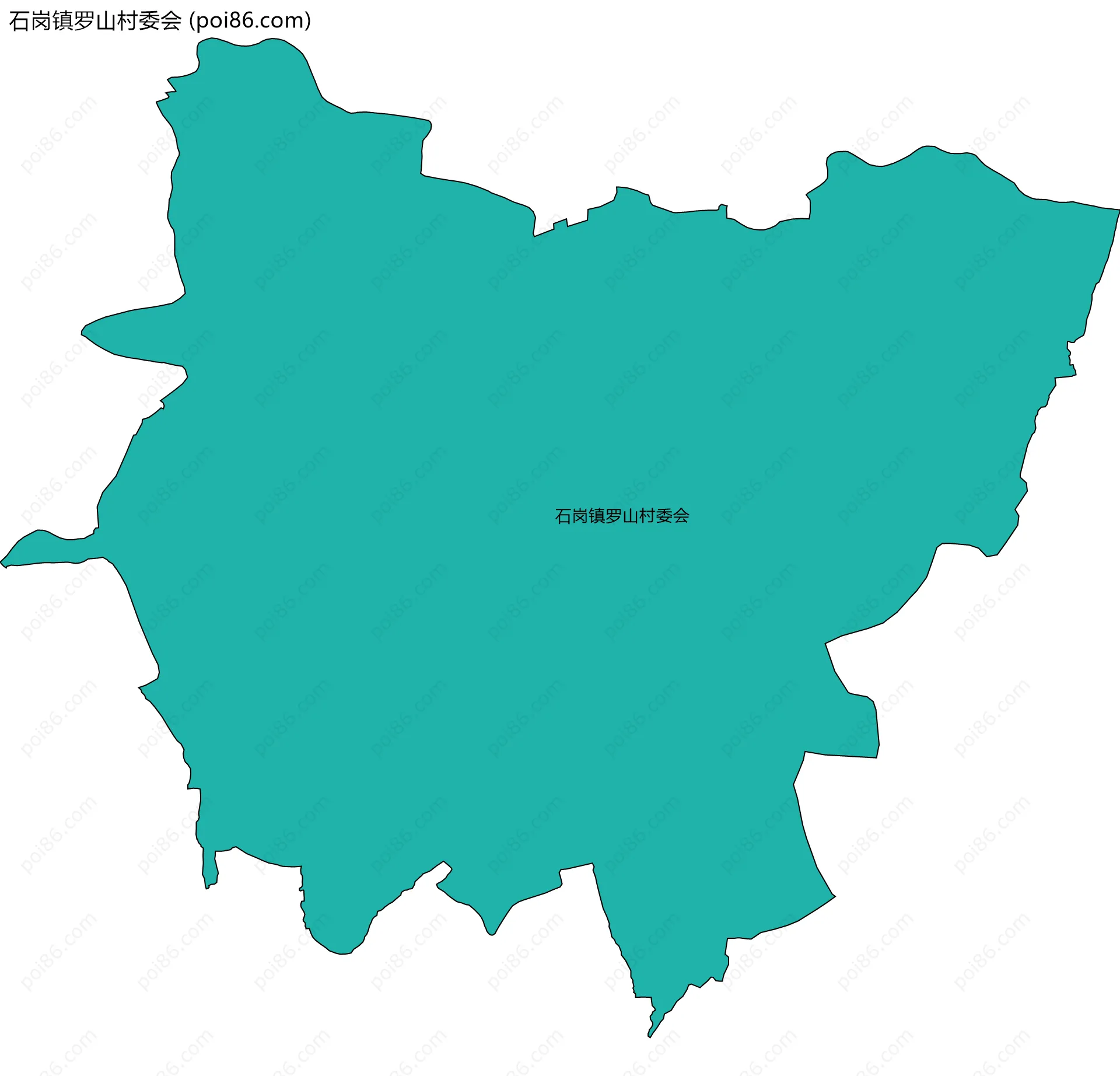 石岗镇罗山村委会边界地图