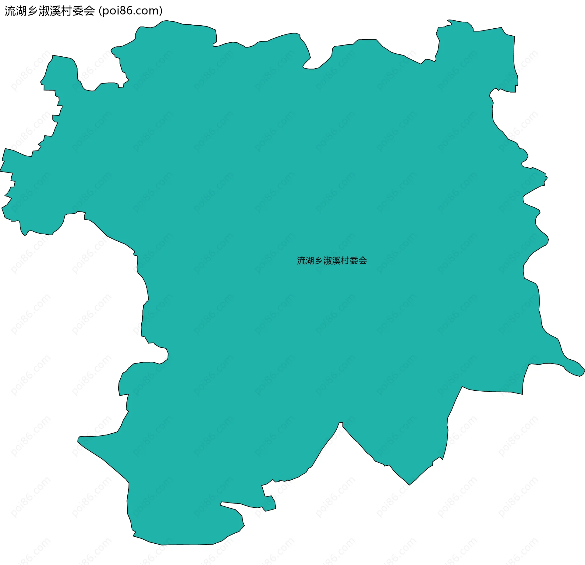 流湖乡淑溪村委会边界地图