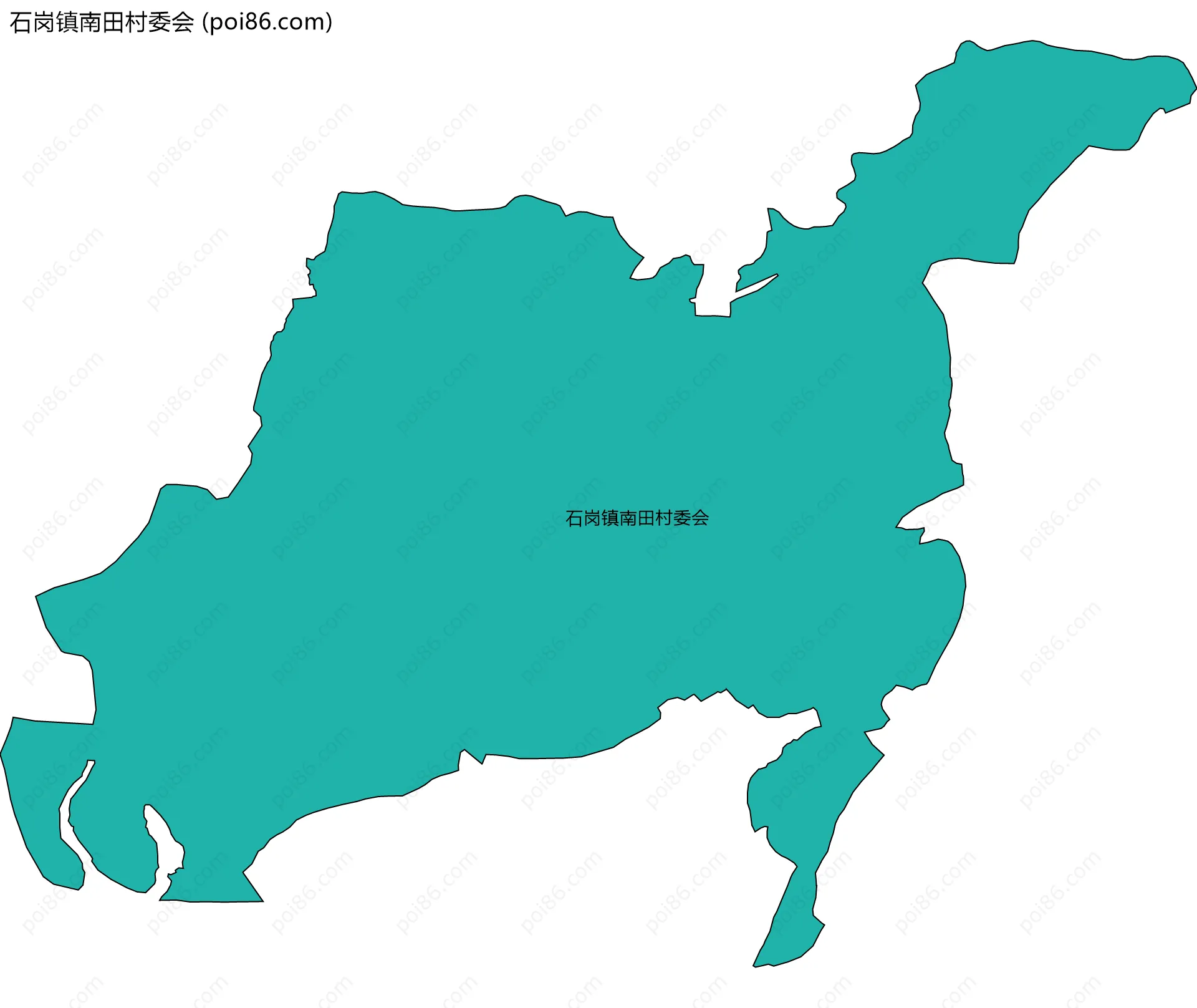 石岗镇南田村委会边界地图