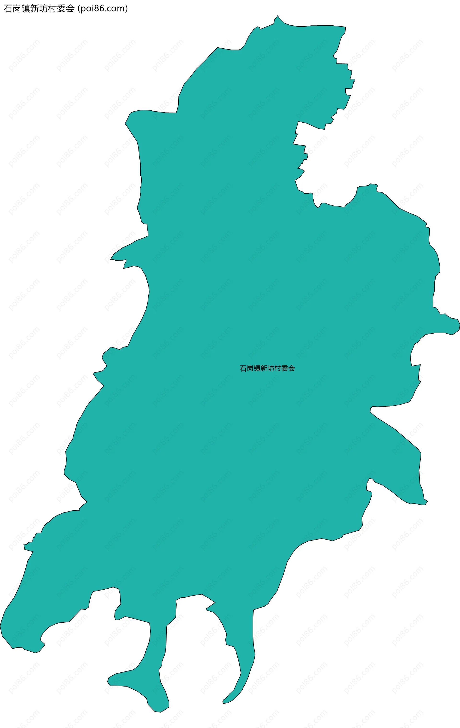 石岗镇新坊村委会边界地图