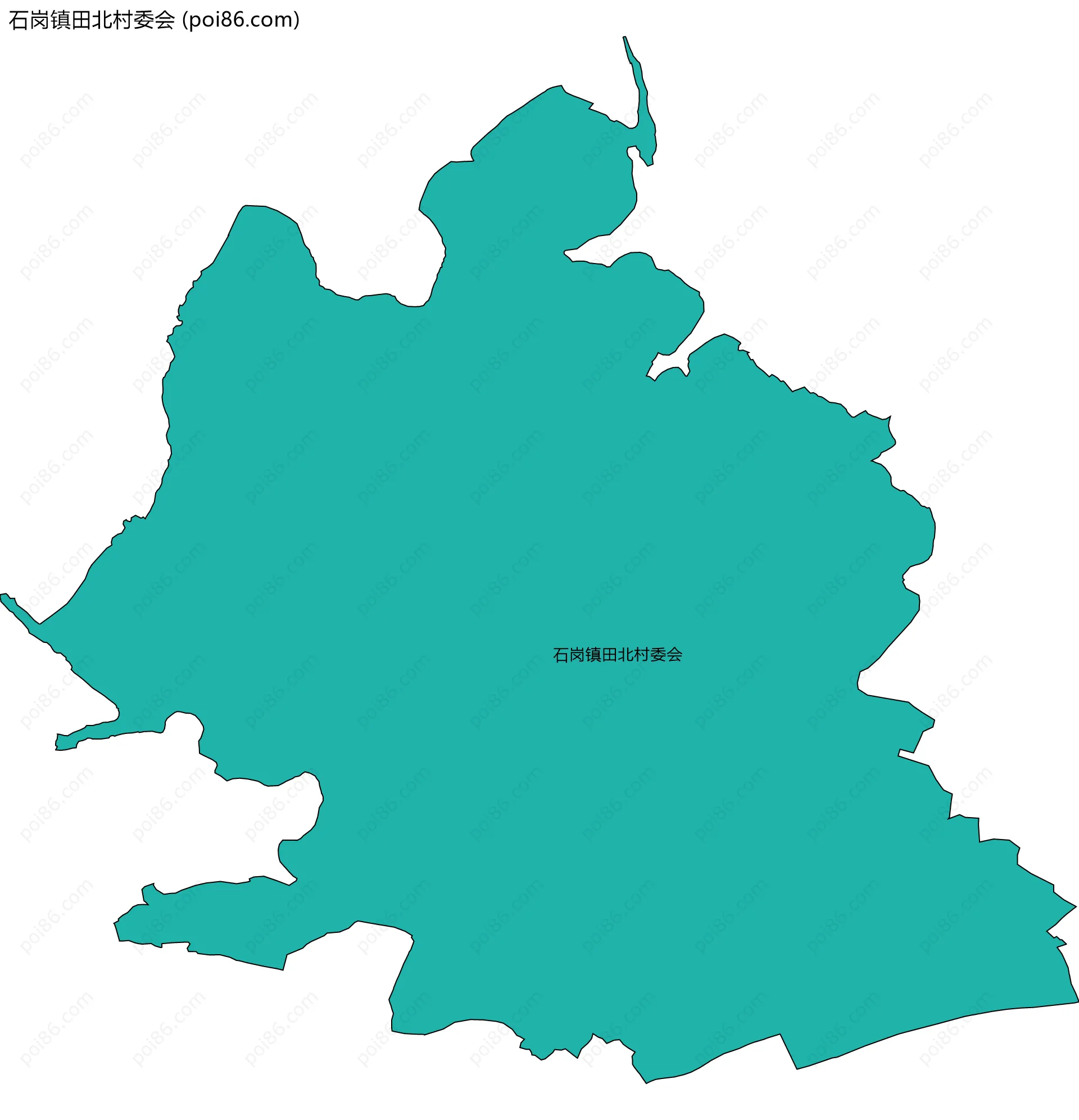 石岗镇田北村委会边界地图