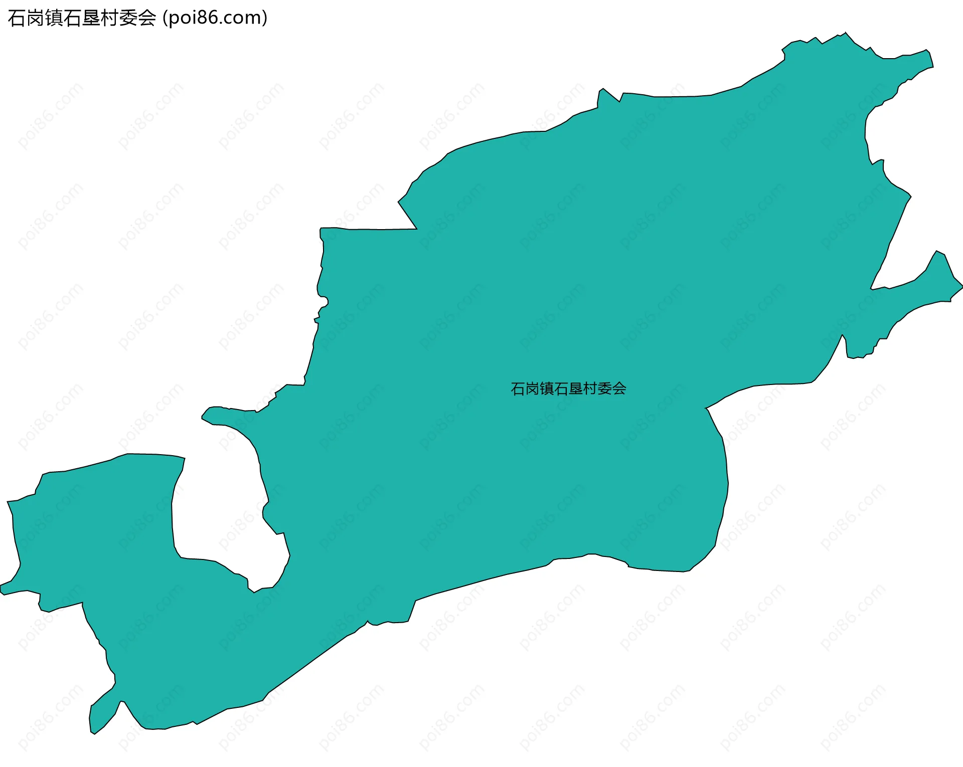 石岗镇石垦村委会边界地图