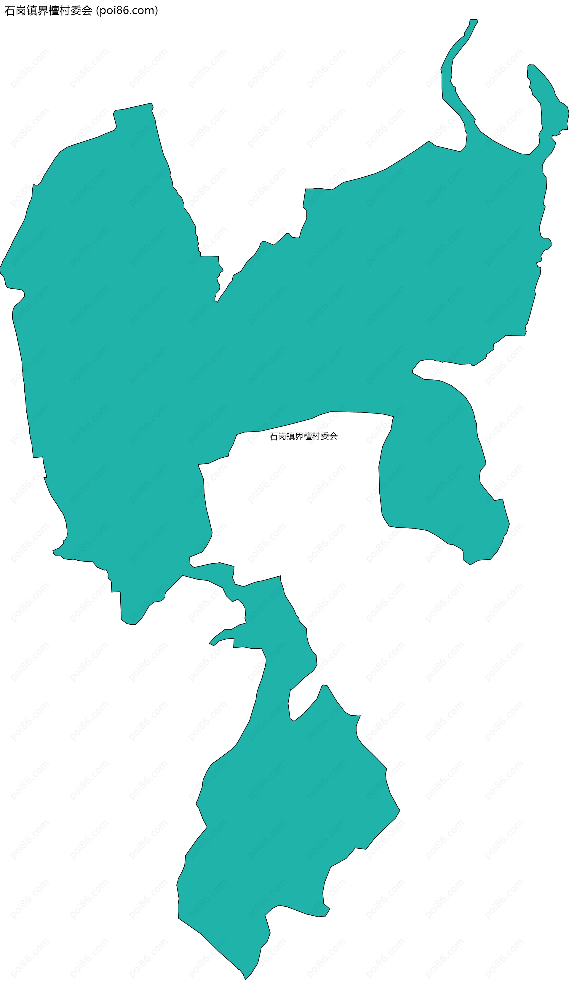 石岗镇界檀村委会边界地图