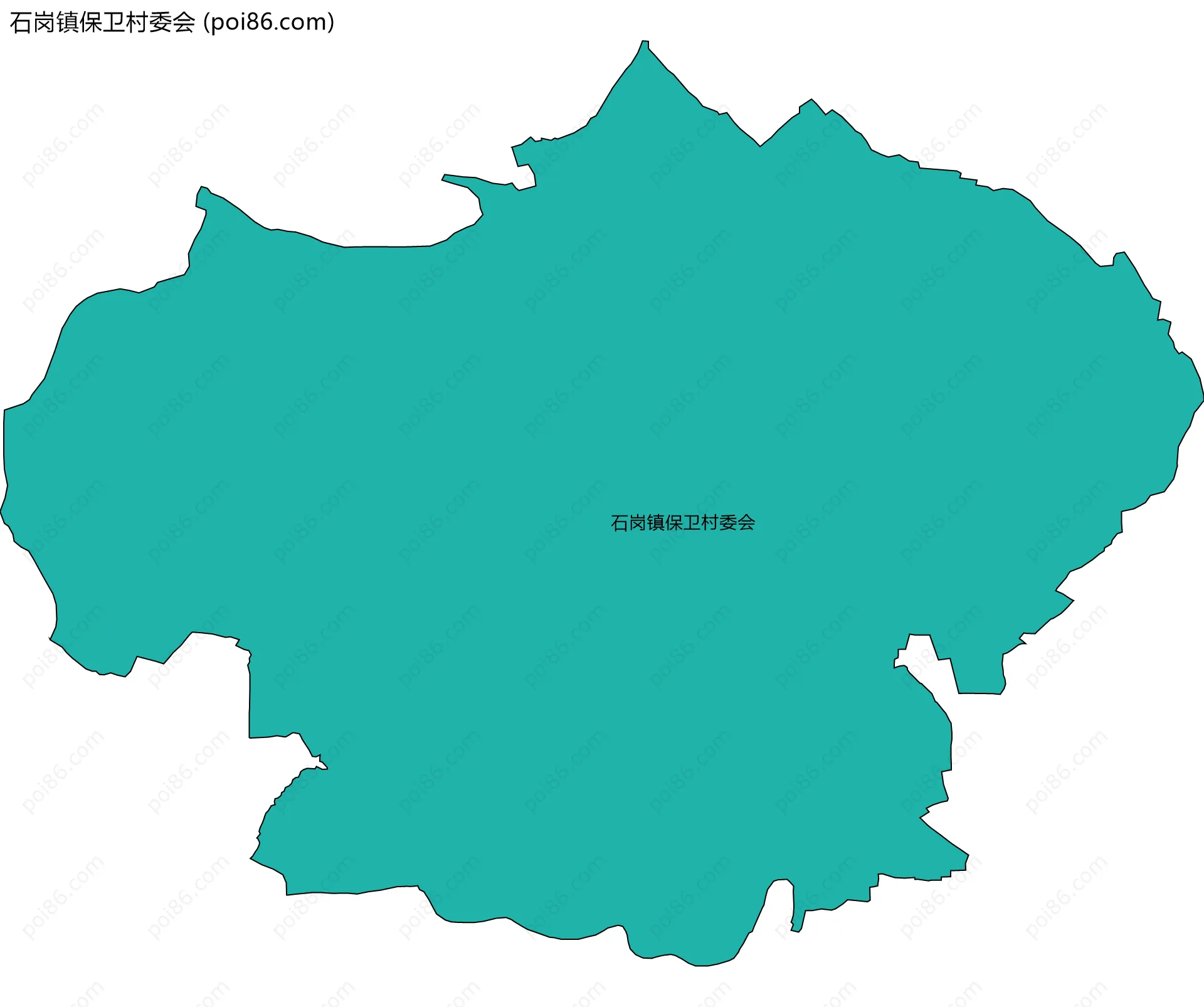 石岗镇保卫村委会边界地图