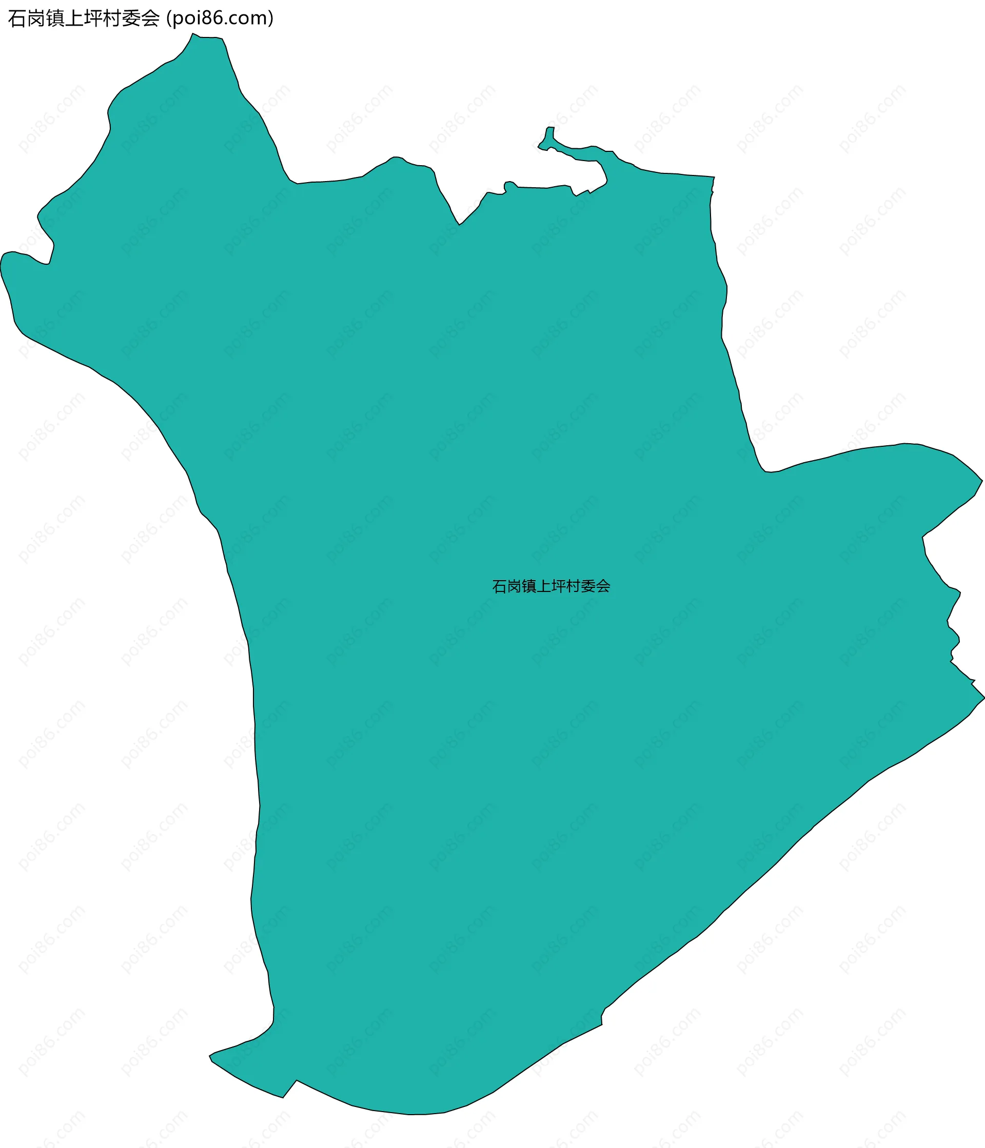 石岗镇上坪村委会边界地图