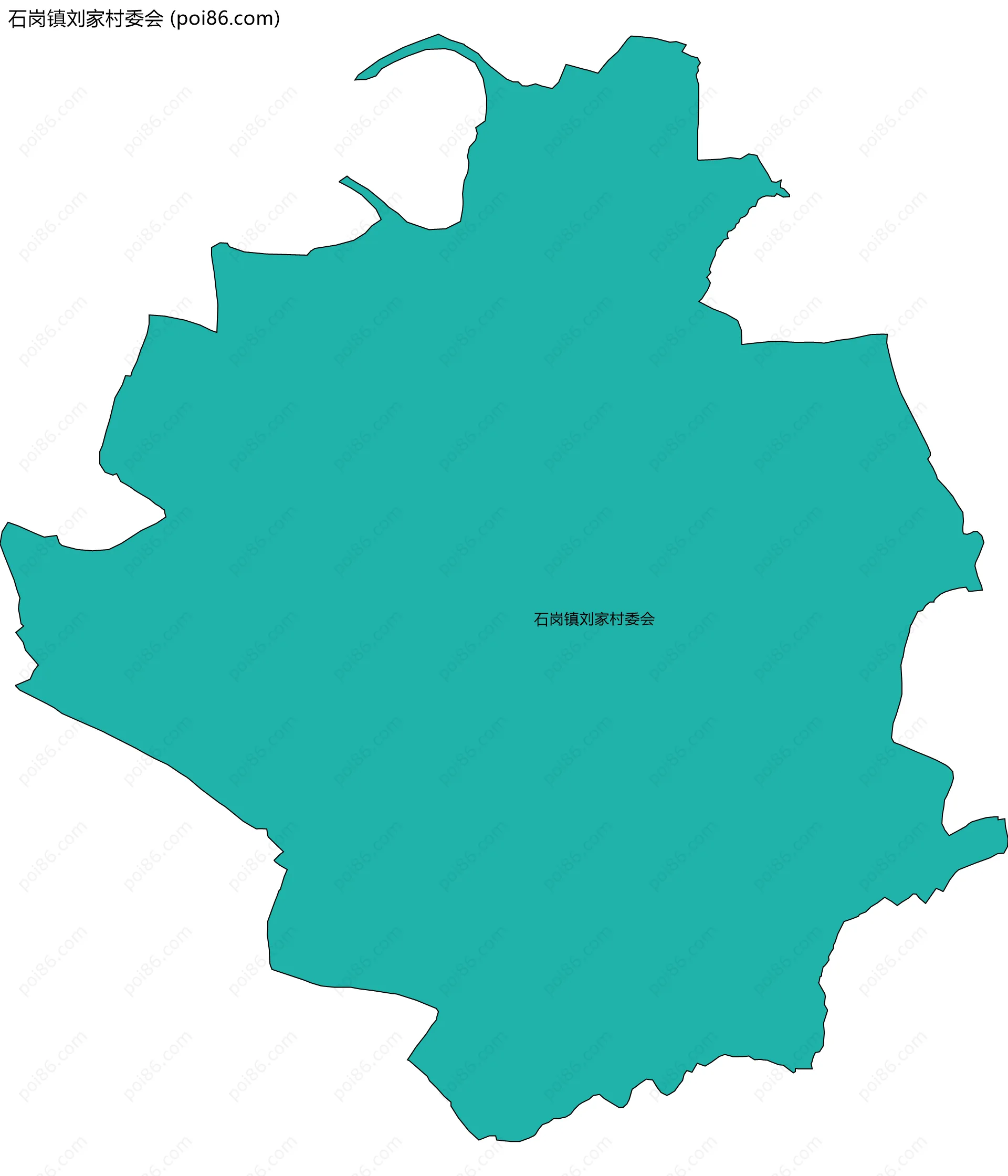 石岗镇刘家村委会边界地图