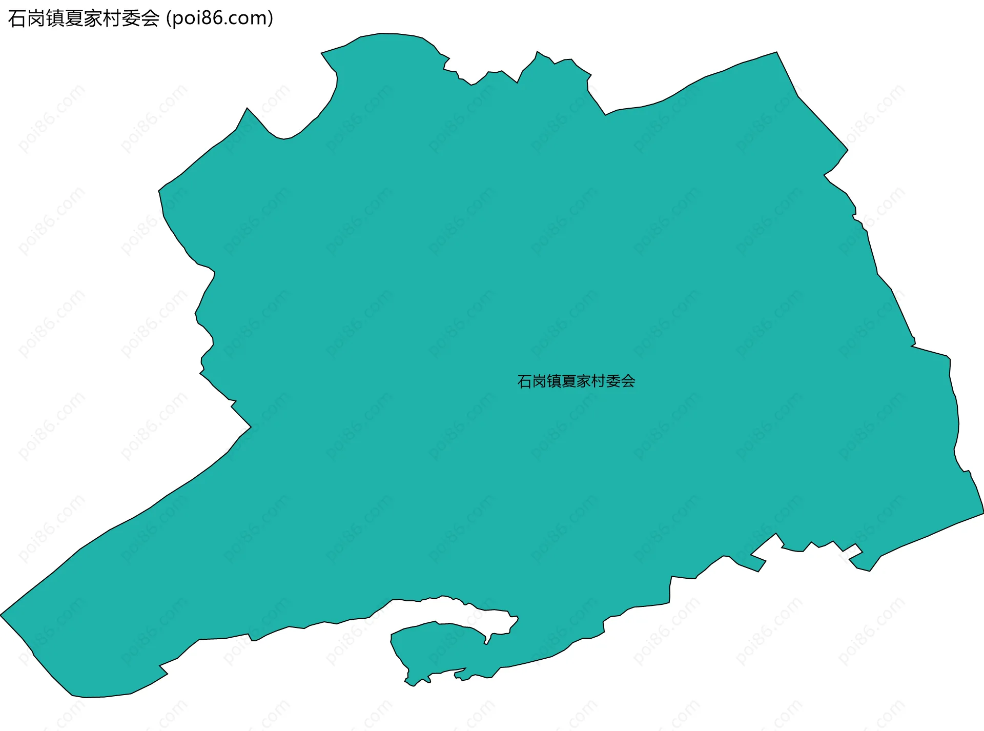 石岗镇夏家村委会边界地图